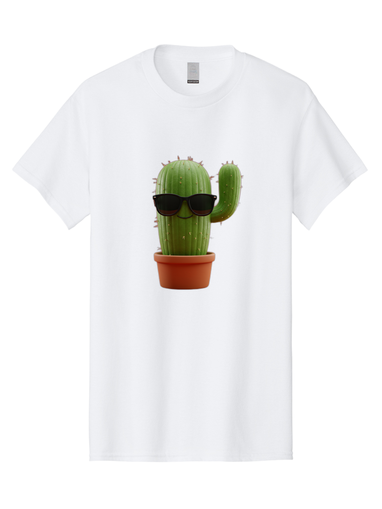 Cactus-Sunglasses Men'S Graphic Tee, 100% Cotton, Comfortable Casual Summer Wear, Machine Washable, Cactus Wearing Sunglasses, Potted Cactus, Cool Cactus, Trendy Plant, Cactus With Shades, Funny Cactus, Modern Decor, Quirky Decoration Bac755 8