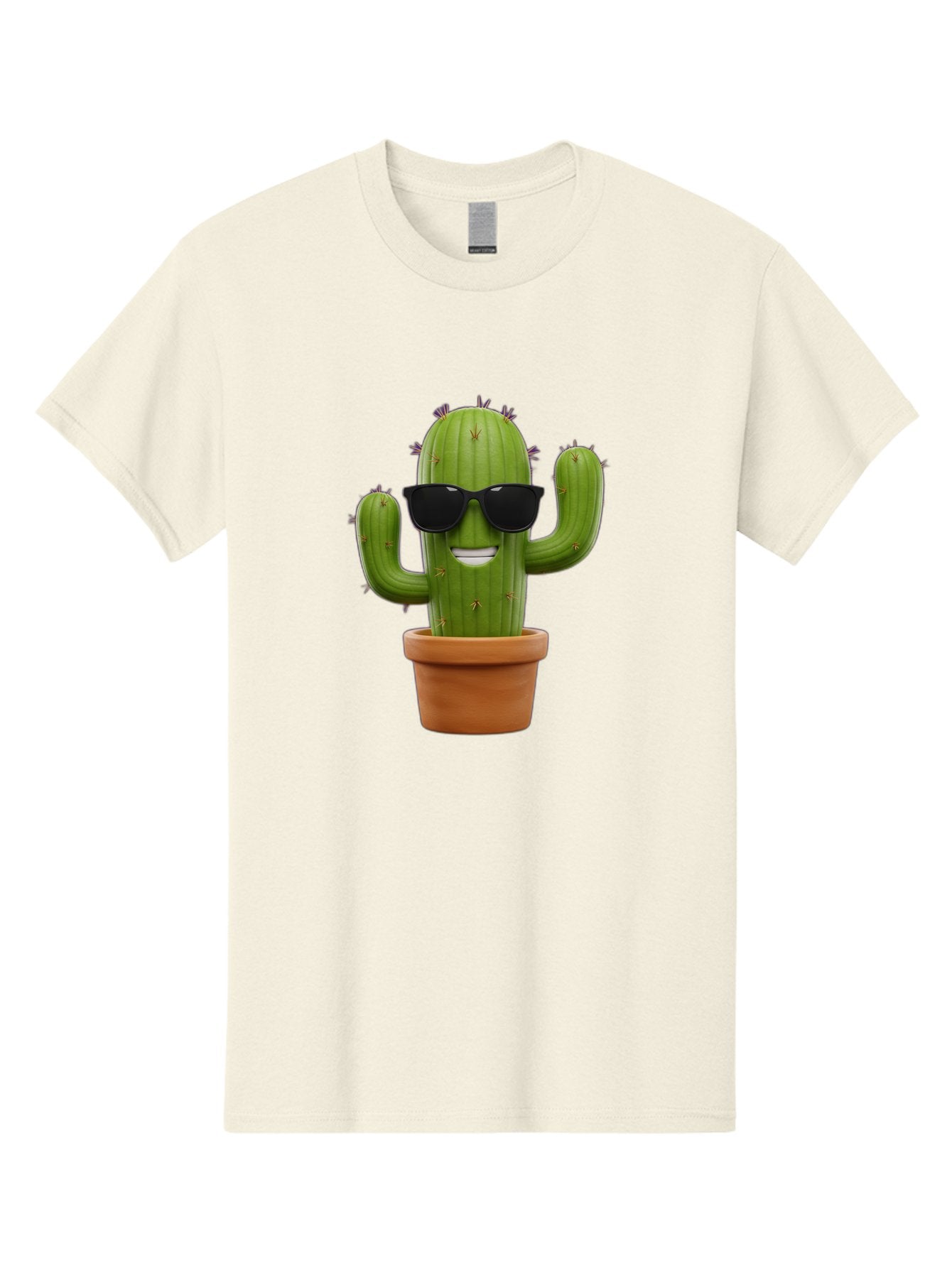 Cactus-Wearing-Sunglasses Men'S Graphic Tee, 100% Cotton, Comfortable Casual Summer Wear, Machine Washable, Cool Cactus, Cactus Wearing Sunglasses, Cartoon Cactus, Potted Plant, Quirky Character, Fun Design, Cute Plant, Fun Accessory, Bac758 14