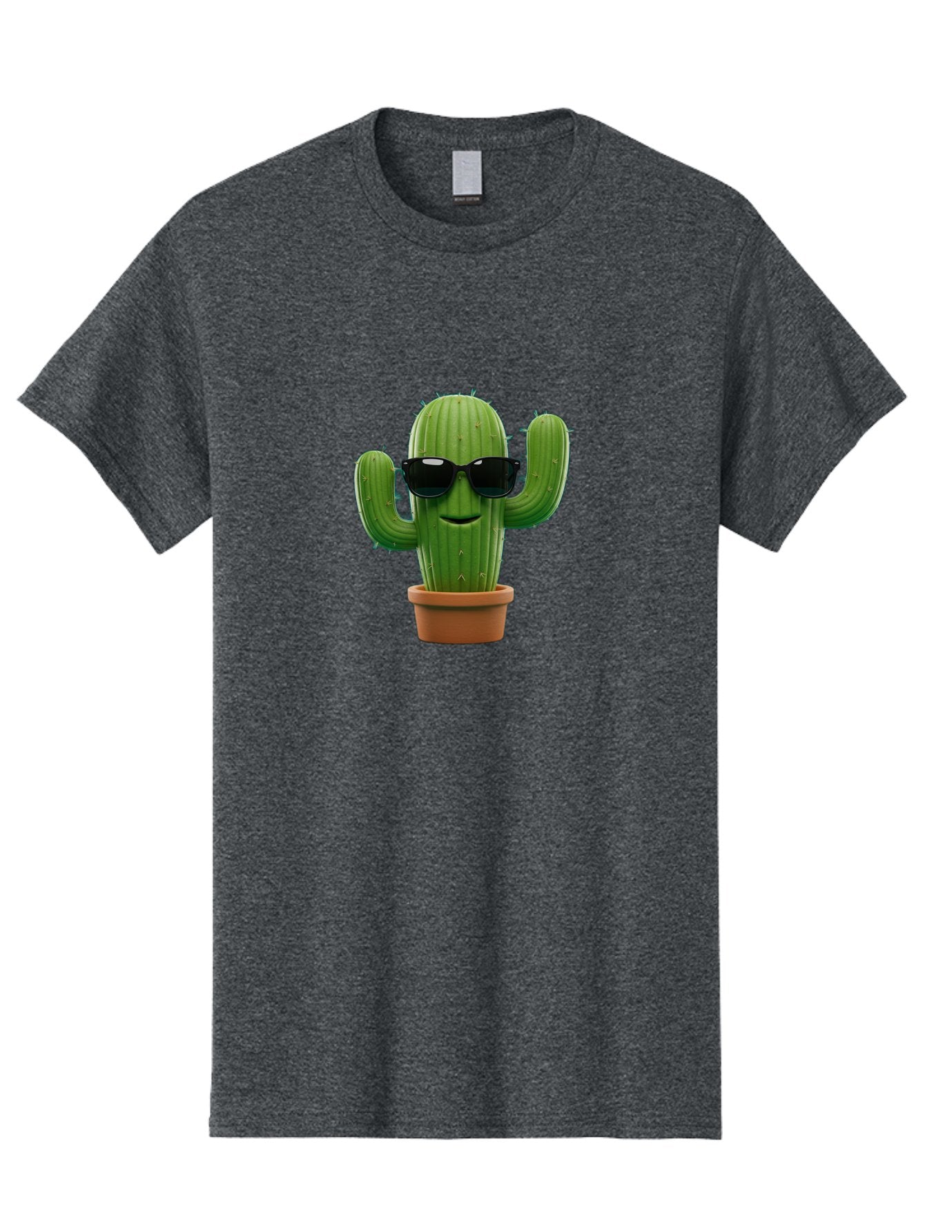 Cactus-With-Sunglasses-1 Men'S Graphic Tee, 100% Cotton, Comfortable Casual Summer Wear, Machine Washable, Cartoon Cactus, Potted Cactus, Sunglasses On Cactus, Cactus Character, Fun Cactus, Quirky Plant, Desert Plant, Funny Cactus, Bac764 8