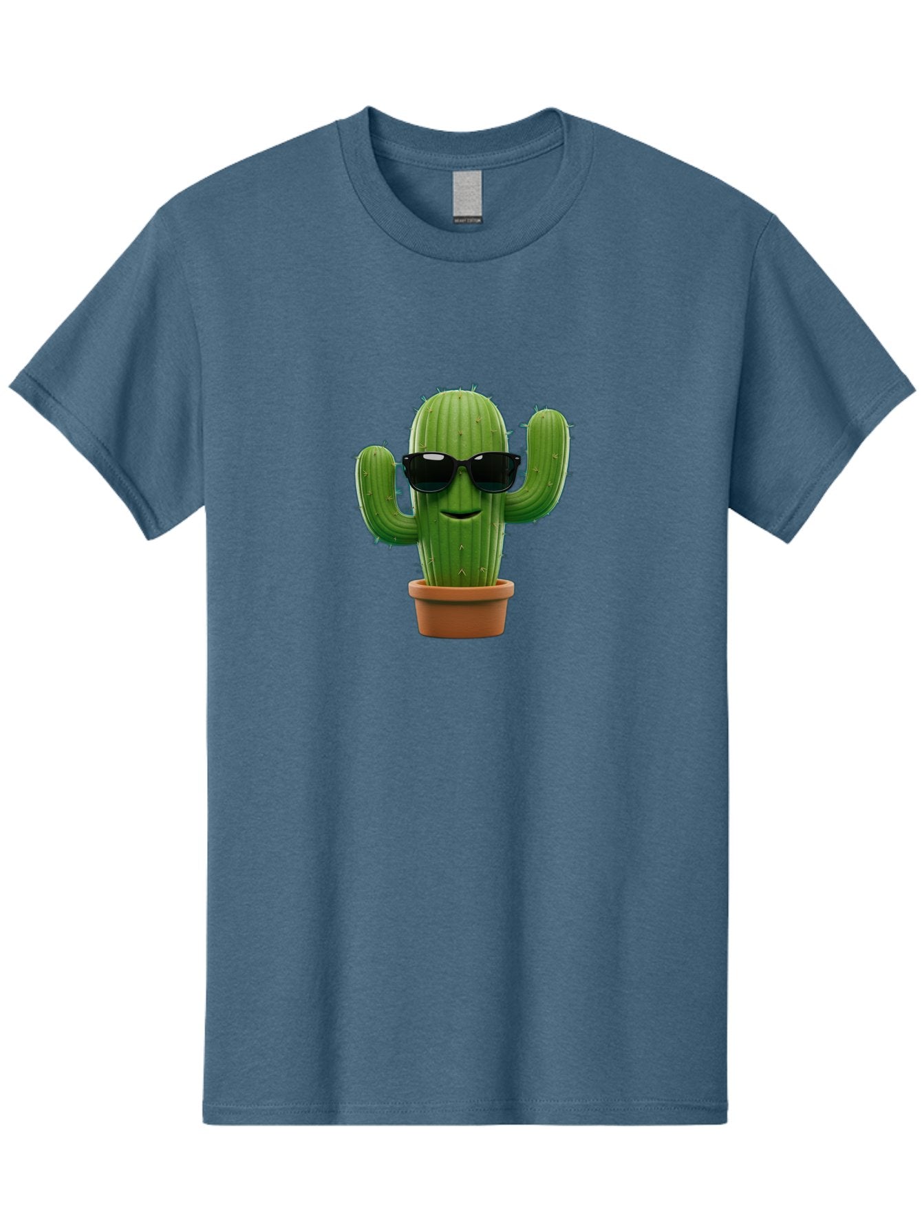 Cactus-With-Sunglasses-1 Men'S Graphic Tee, 100% Cotton, Comfortable Casual Summer Wear, Machine Washable, Cartoon Cactus, Potted Cactus, Sunglasses On Cactus, Cactus Character, Fun Cactus, Quirky Plant, Desert Plant, Funny Cactus, Bac764 10