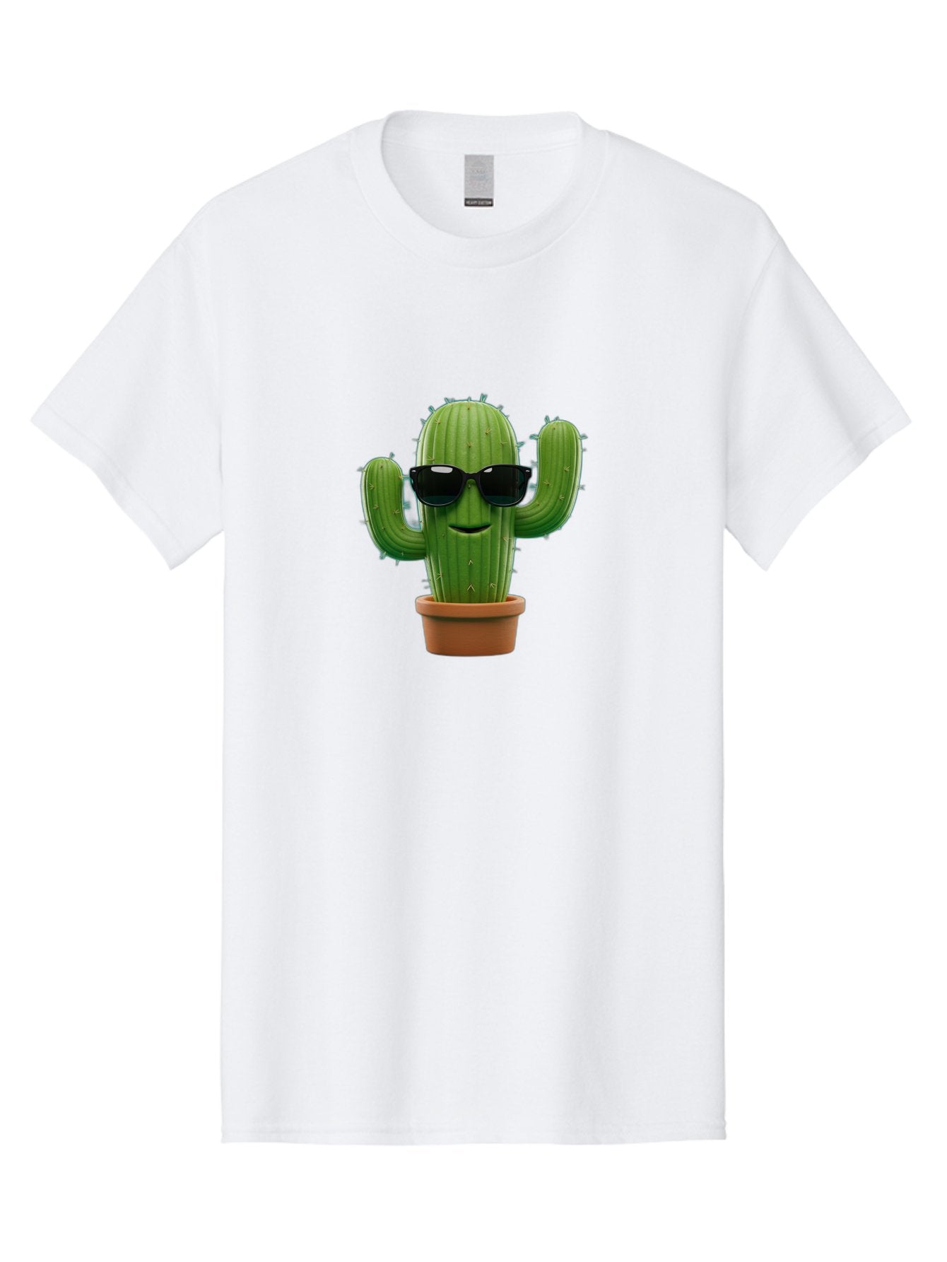 Cactus-With-Sunglasses-1 Men'S Graphic Tee, 100% Cotton, Comfortable Casual Summer Wear, Machine Washable, Cartoon Cactus, Potted Cactus, Sunglasses On Cactus, Cactus Character, Fun Cactus, Quirky Plant, Desert Plant, Funny Cactus, Bac764 12