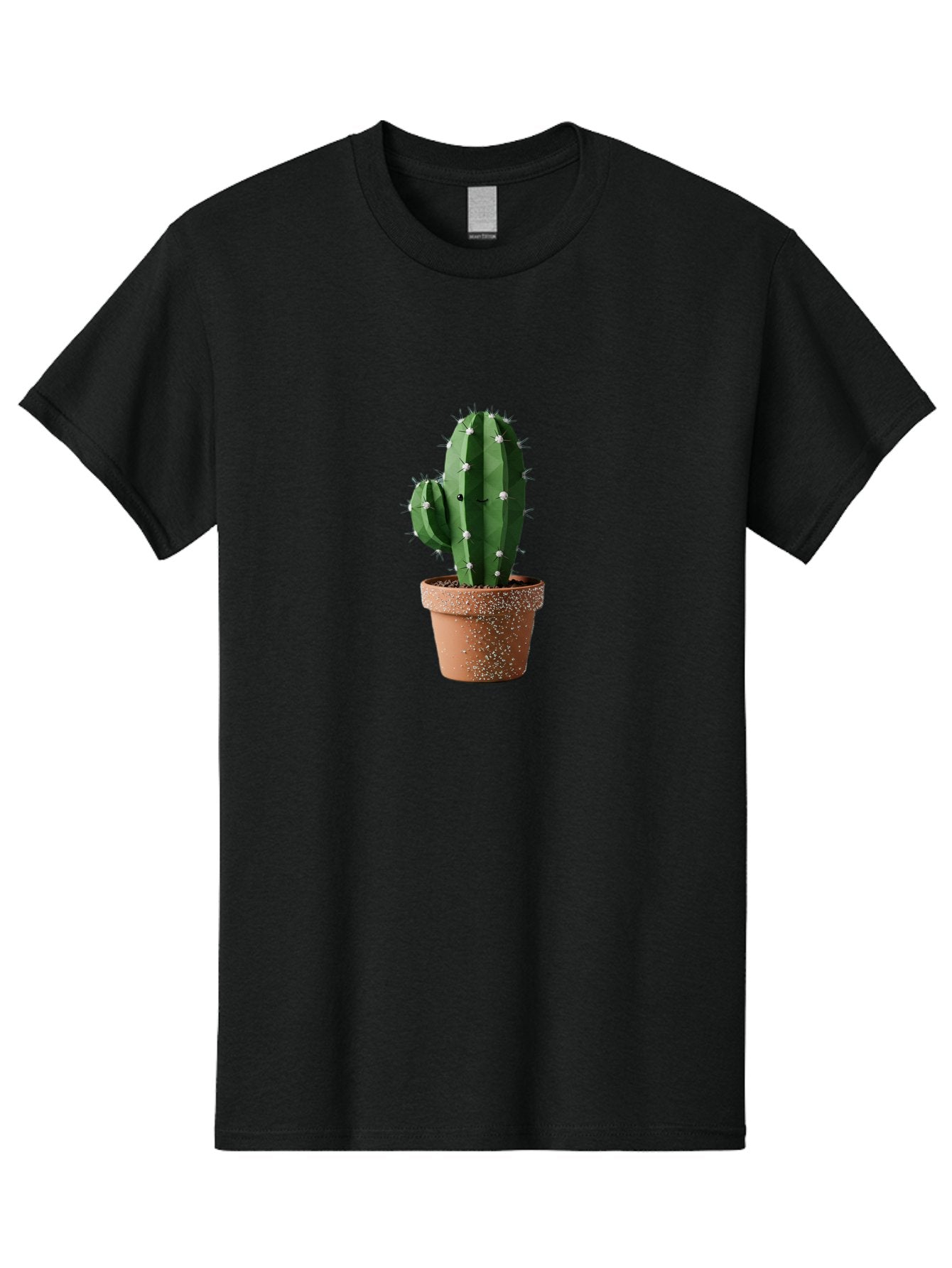Cactus Men'S Graphic Tee, 100% Cotton, Comfortable Casual Summer Wear, Machine Washable, Cactus Plant, Terracotta Pot, Prickly Pear Cactus, Desert Flora, Succulent Plants, Indoor Plants, Gardening, Pot With Speckles, Cactus With Sharp Spines Bac771 12