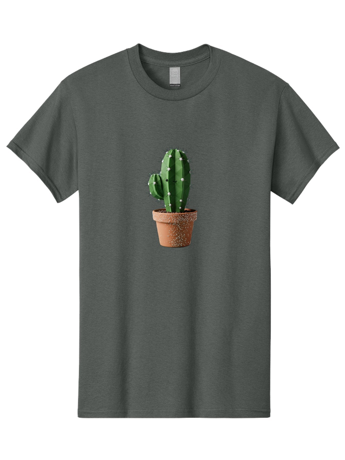 Cactus Men'S Graphic Tee, 100% Cotton, Comfortable Casual Summer Wear, Machine Washable, Cactus Plant, Terracotta Pot, Prickly Pear Cactus, Desert Flora, Succulent Plants, Indoor Plants, Gardening, Pot With Speckles, Cactus With Sharp Spines Bac771 15