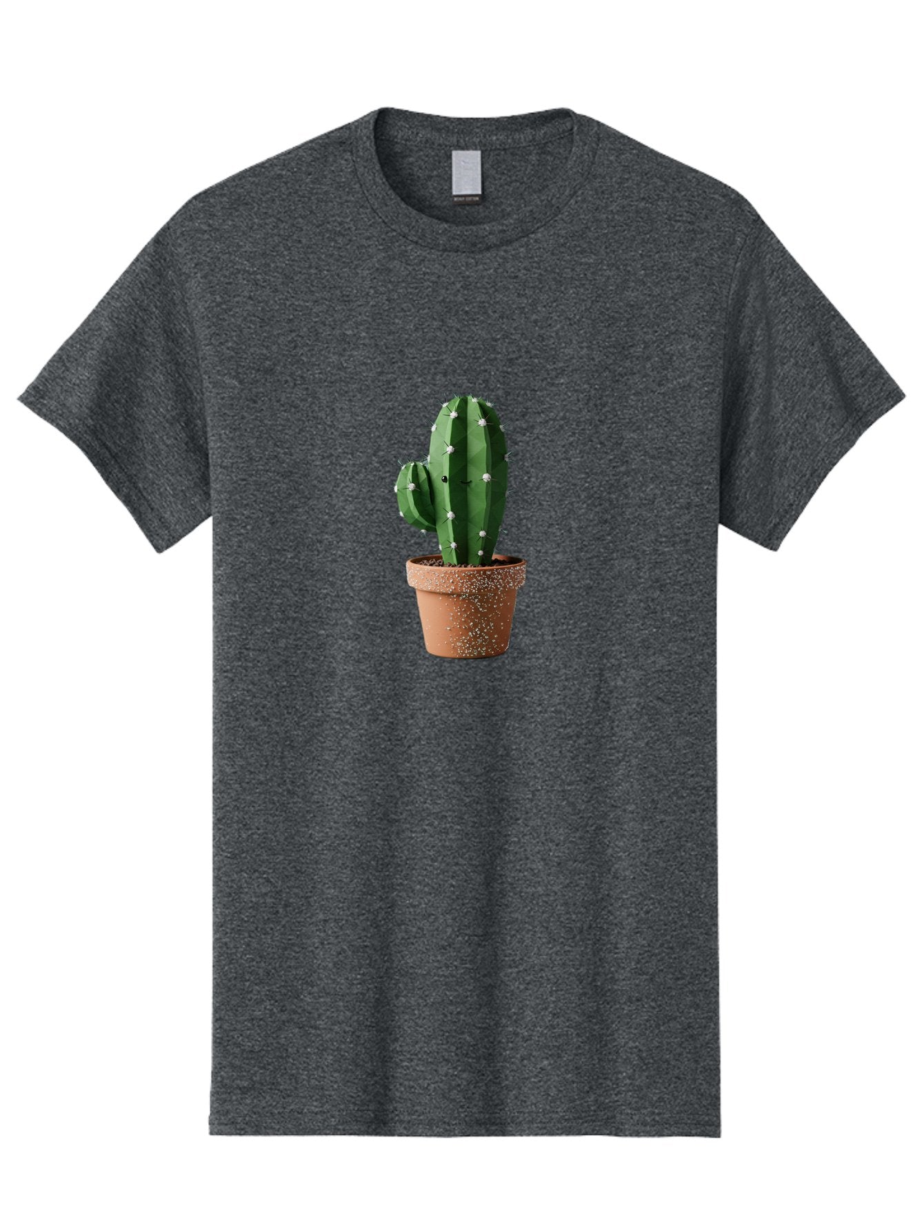 Cactus Men'S Graphic Tee, 100% Cotton, Comfortable Casual Summer Wear, Machine Washable, Cactus Plant, Terracotta Pot, Prickly Pear Cactus, Desert Flora, Succulent Plants, Indoor Plants, Gardening, Pot With Speckles, Cactus With Sharp Spines Bac771 13