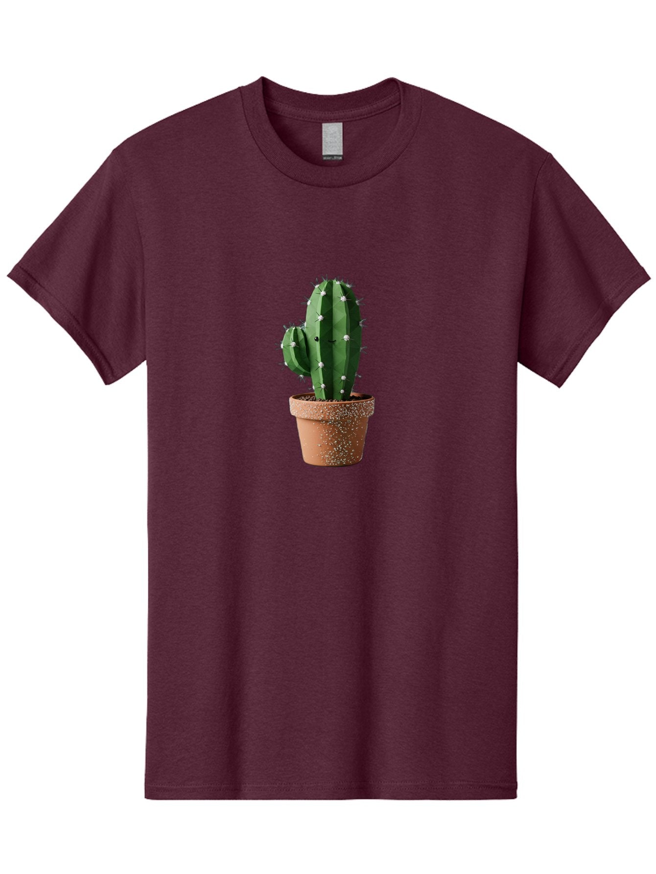 Cactus Men'S Graphic Tee, 100% Cotton, Comfortable Casual Summer Wear, Machine Washable, Cactus Plant, Terracotta Pot, Prickly Pear Cactus, Desert Flora, Succulent Plants, Indoor Plants, Gardening, Pot With Speckles, Cactus With Sharp Spines Bac771 8
