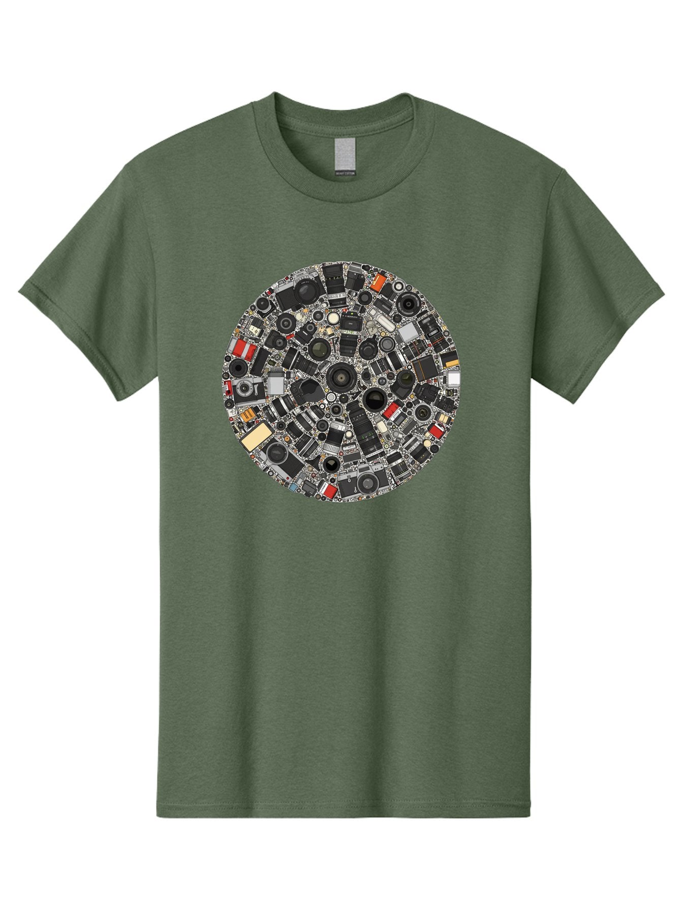 Camera-Parts-Mosaic Men'S Graphic Tee, 100% Cotton, Comfortable Casual Summer Wear, Machine Washable, Camera Parts, Lenses, Photography Equipment, Vintage Cameras, Camera Accessories, Photography Gear, Camera Lenses, Camera Collage, Bac773 5