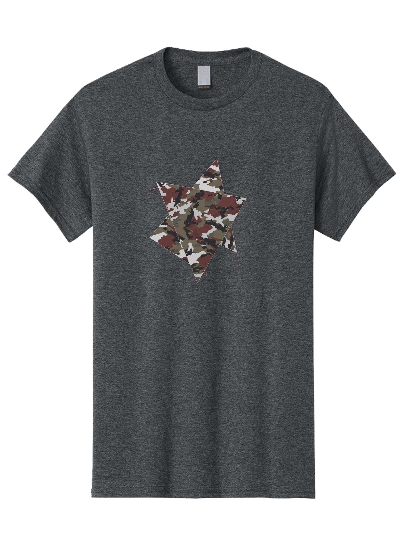 Camo-Star-Kite Men'S Graphic Tee, 100% Cotton, Comfortable Casual Summer Wear, Machine Washable, Camouflage Pattern, Star Shape, Abstract Design, Military Style, Digital Art, Modern Graphic, Camouflage Texture, Geometric Shape Bac774 10