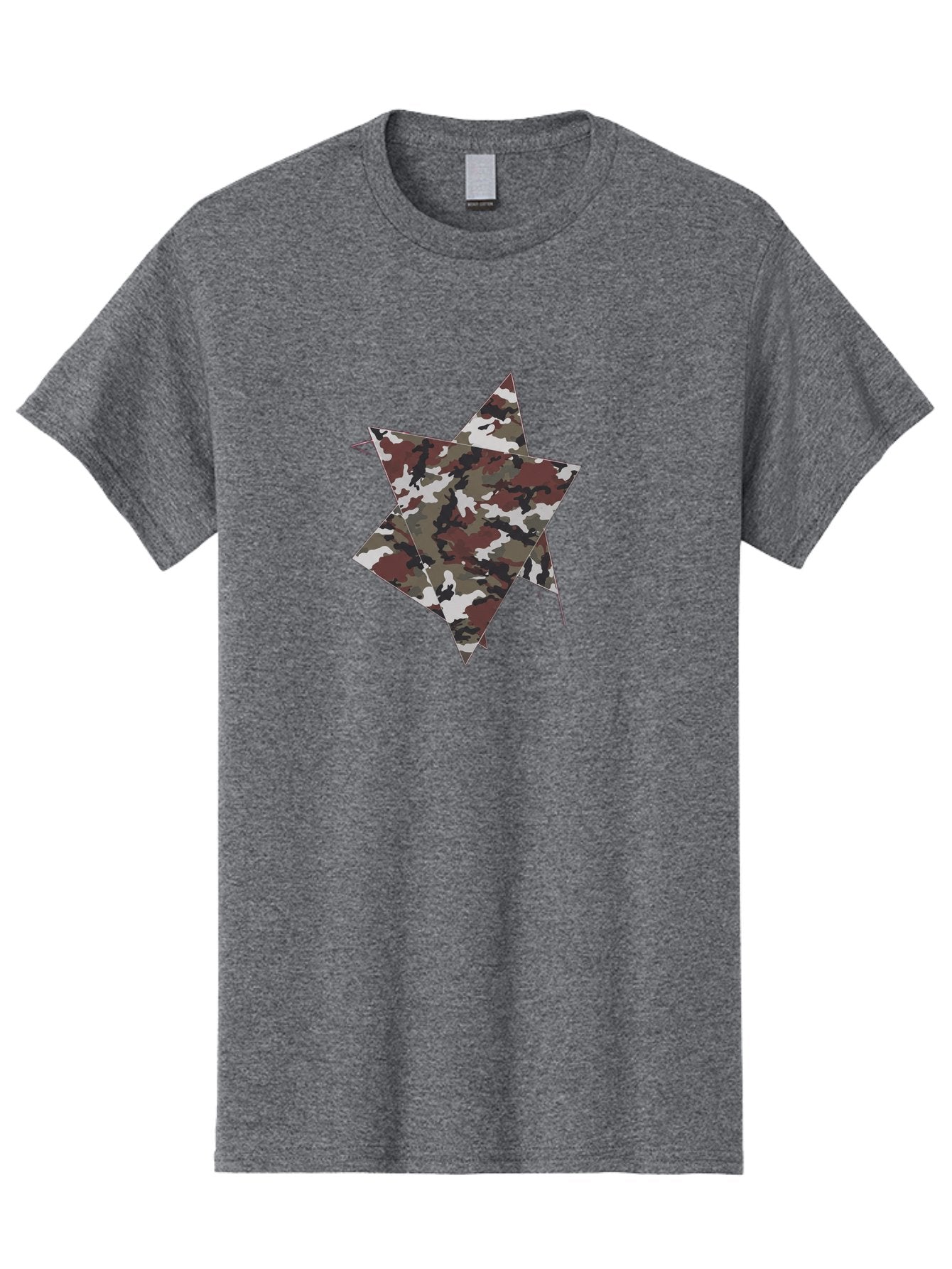 Camo-Star-Kite Men'S Graphic Tee, 100% Cotton, Comfortable Casual Summer Wear, Machine Washable, Camouflage Pattern, Star Shape, Abstract Design, Military Style, Digital Art, Modern Graphic, Camouflage Texture, Geometric Shape Bac774 7