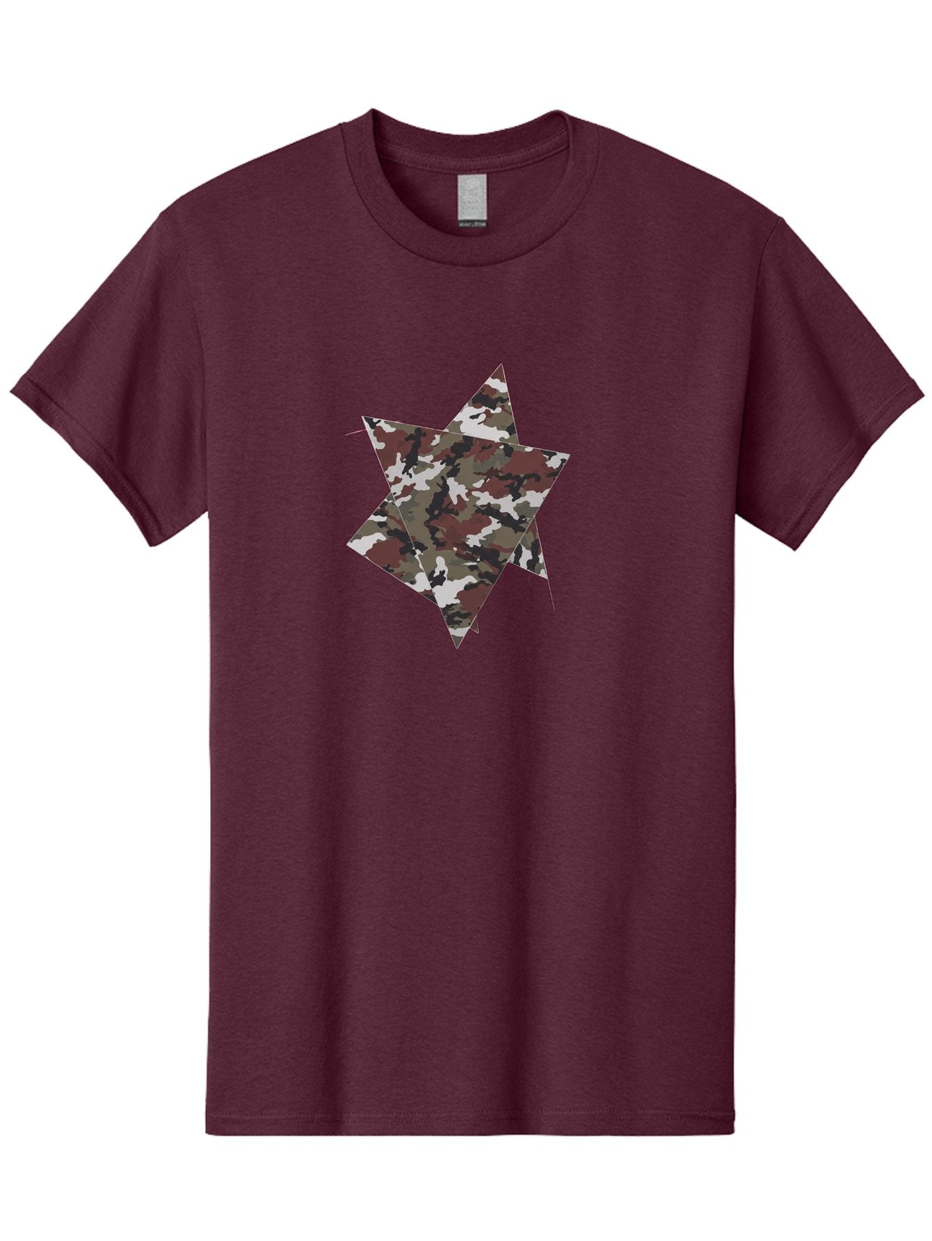 Camo-Star-Kite Men'S Graphic Tee, 100% Cotton, Comfortable Casual Summer Wear, Machine Washable, Camouflage Pattern, Star Shape, Abstract Design, Military Style, Digital Art, Modern Graphic, Camouflage Texture, Geometric Shape Bac774 8