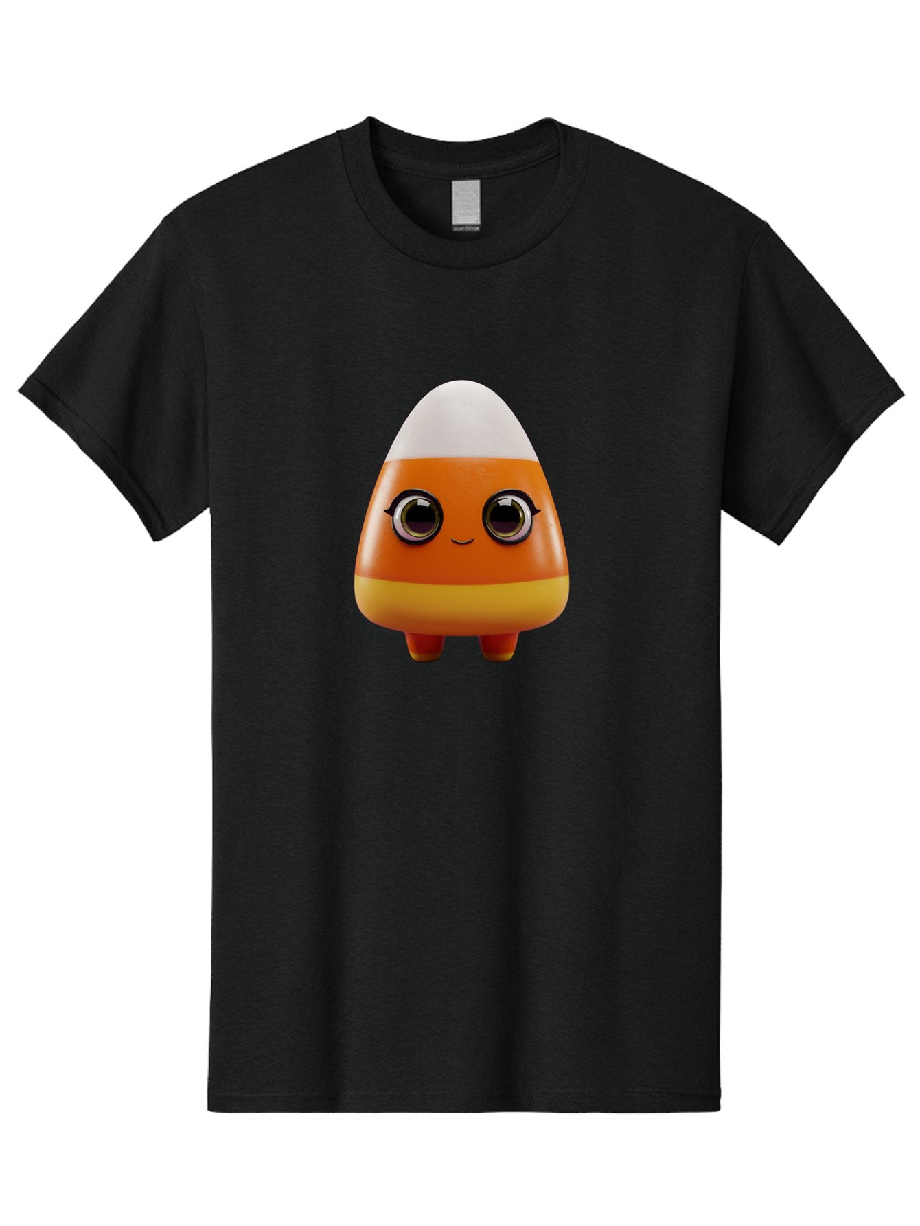 Candy-Corn-Character Men'S Graphic Tee, 100% Cotton, Comfortable Casual Summer Wear, Machine Washable, Candy Corn Character, Cartoon Candy, Halloween Treat, Sweet Character, Orange And Yellow Candy, Cute Candy Corn, Funny Character Design, Bac775 10