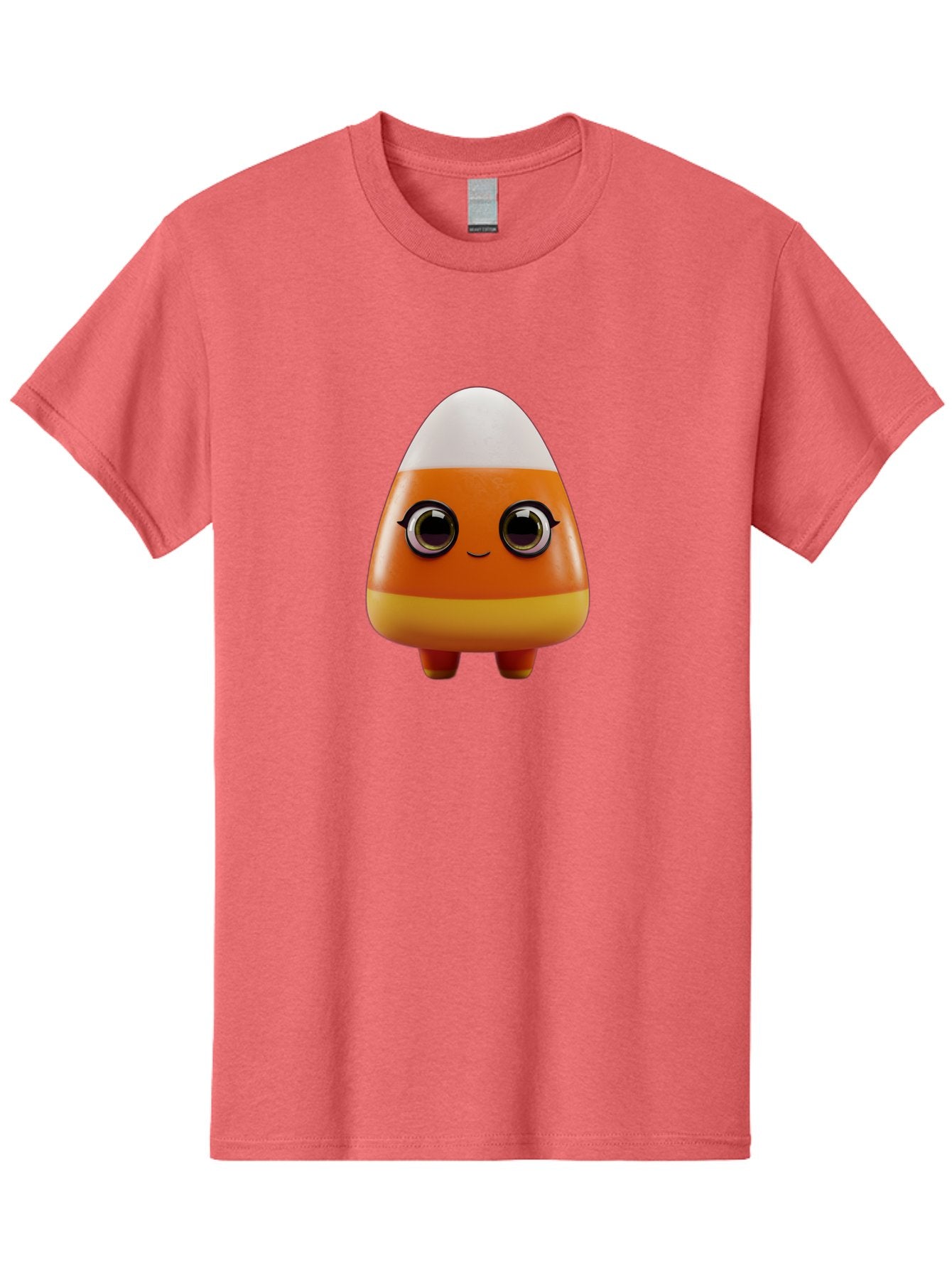 Candy-Corn-Character Men'S Graphic Tee, 100% Cotton, Comfortable Casual Summer Wear, Machine Washable, Candy Corn Character, Cartoon Candy, Halloween Treat, Sweet Character, Orange And Yellow Candy, Cute Candy Corn, Funny Character Design, Bac775