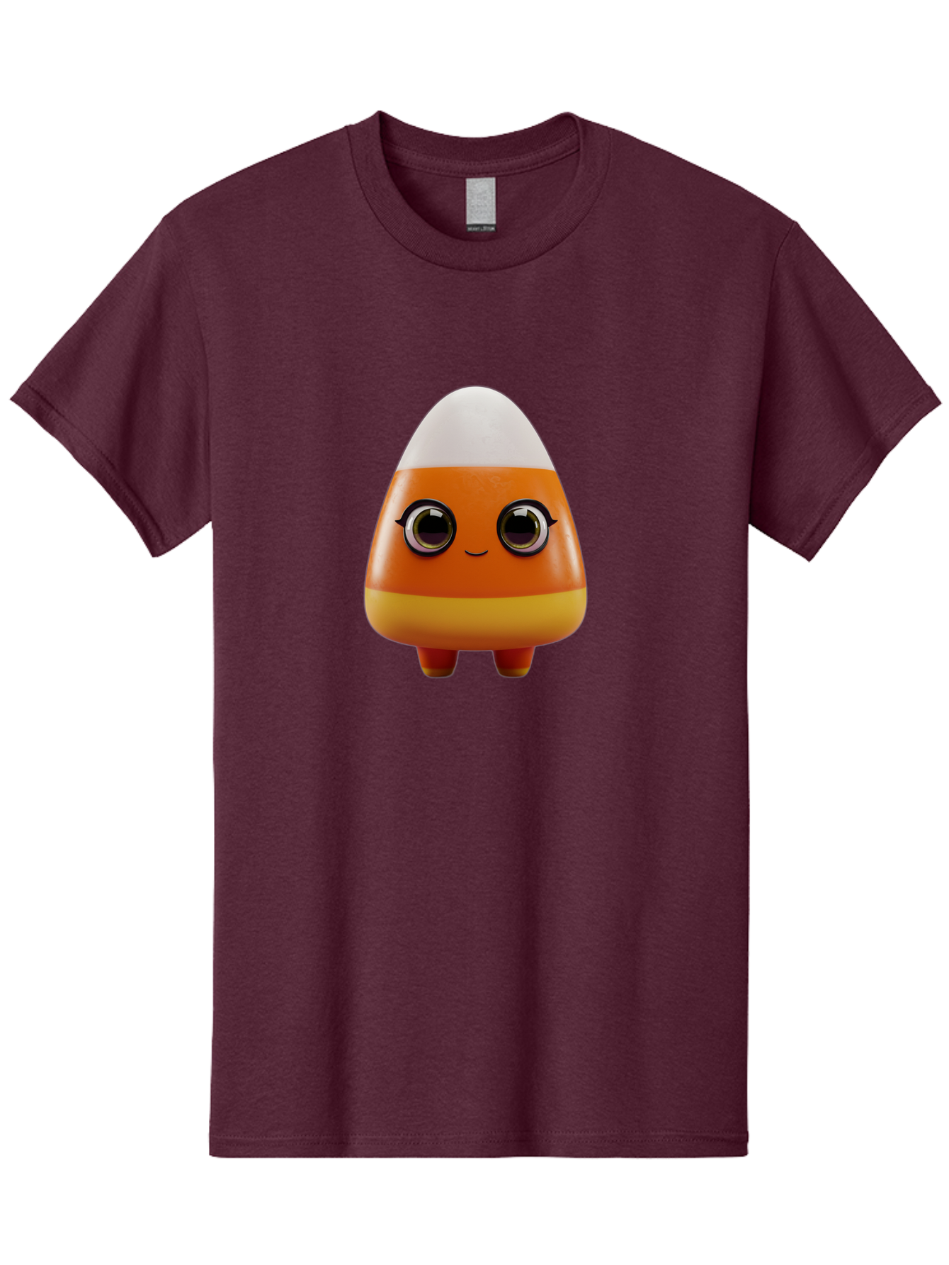 Candy-Corn-Character Men'S Graphic Tee, 100% Cotton, Comfortable Casual Summer Wear, Machine Washable, Candy Corn Character, Cartoon Candy, Halloween Treat, Sweet Character, Orange And Yellow Candy, Cute Candy Corn, Funny Character Design, Bac775 4