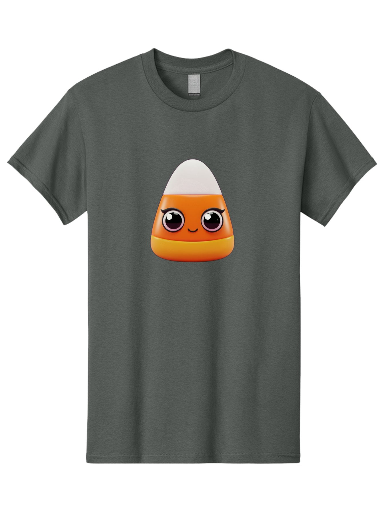 Candy-Corn Men'S Graphic Tee, 100% Cotton, Comfortable Casual Summer Wear, Machine Washable, Emotive Candy Corn, Cartoon Character, Halloween Treats, Sweet Treats, Festive Sweets, Candy Illustration, Adorable Graphics Bac779 7