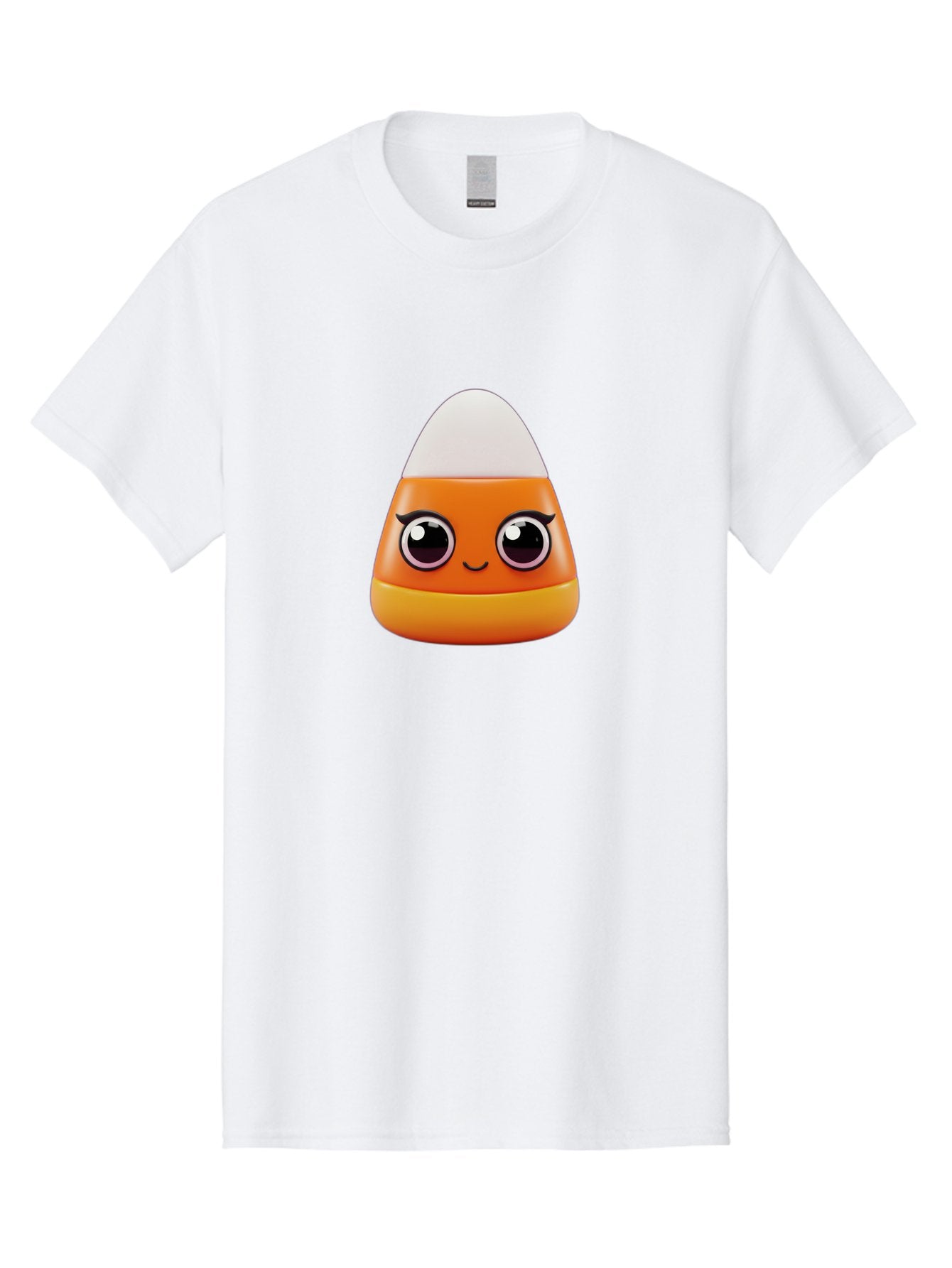 Candy-Corn Men'S Graphic Tee, 100% Cotton, Comfortable Casual Summer Wear, Machine Washable, Emotive Candy Corn, Cartoon Character, Halloween Treats, Sweet Treats, Festive Sweets, Candy Illustration, Adorable Graphics Bac779 11