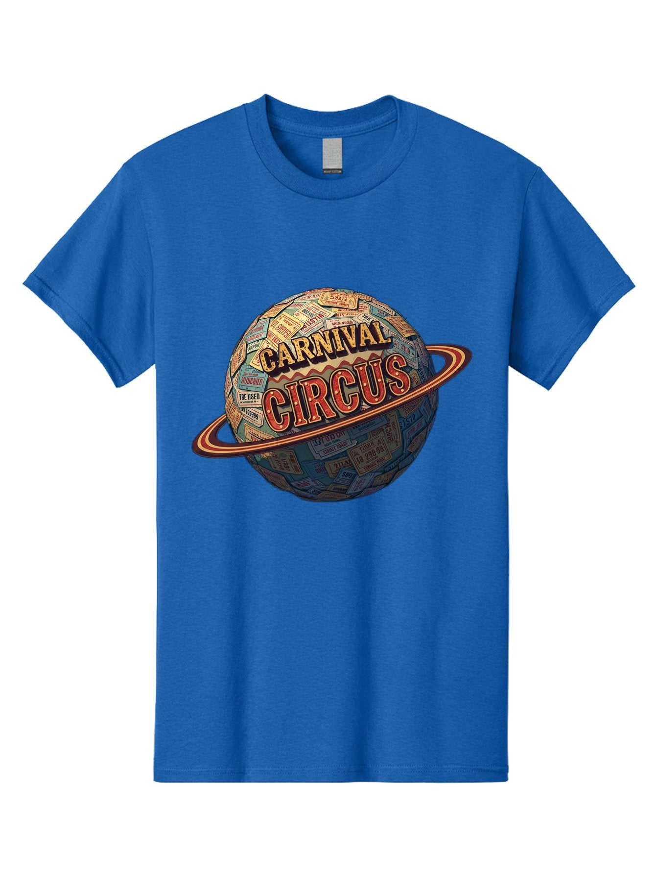 Carnival-Circus-1 Men'S Graphic Tee, 100% Cotton, Comfortable Casual Summer Wear, Machine Washable, Carnival Circus, Earth With Ring, Vintage Posters, Global Celebration, Festive Atmosphere, Entertainment, Travel, Adventure, Event Promotion Bac783 13