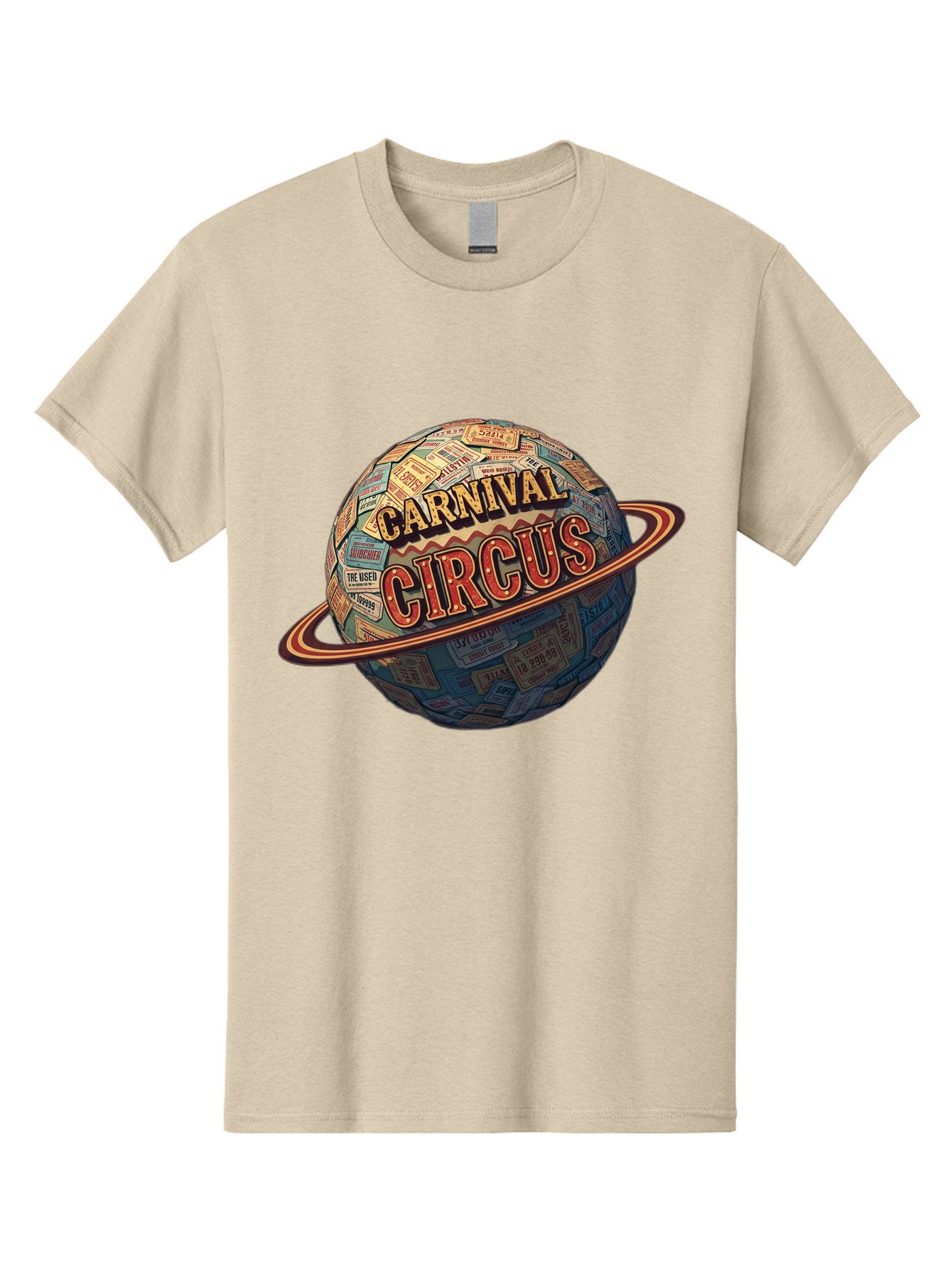 Carnival-Circus-1 Men'S Graphic Tee, 100% Cotton, Comfortable Casual Summer Wear, Machine Washable, Carnival Circus, Earth With Ring, Vintage Posters, Global Celebration, Festive Atmosphere, Entertainment, Travel, Adventure, Event Promotion Bac783 14