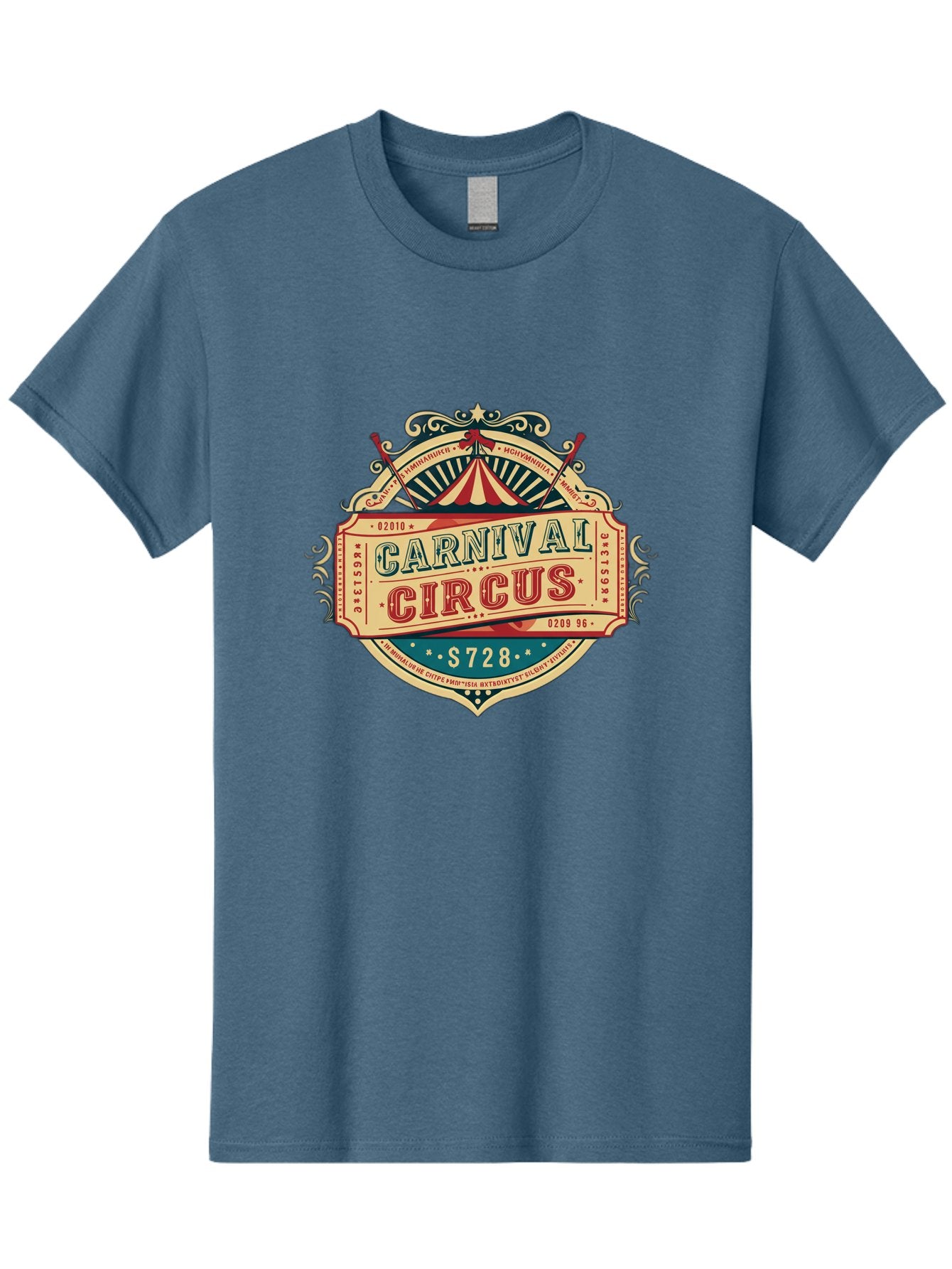 Carnival-Circus Men'S Graphic Tee, 100% Cotton, Comfortable Casual Summer Wear, Machine Washable, Vintage Carnival, Circus Ticket, Carnival Circus, Retro Style, Vintage Theme, Carnival Graphics, Circus Arts, Carnival Design, Bac784