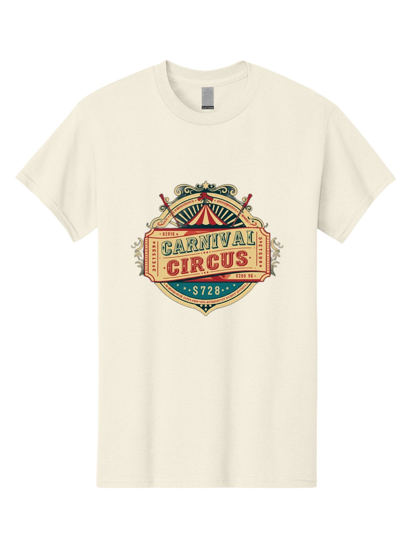 Carnival-Circus Men'S Graphic Tee, 100% Cotton, Comfortable Casual Summer Wear, Machine Washable, Vintage Carnival, Circus Ticket, Carnival Circus, Retro Style, Vintage Theme, Carnival Graphics, Circus Arts, Carnival Design, Bac784 14