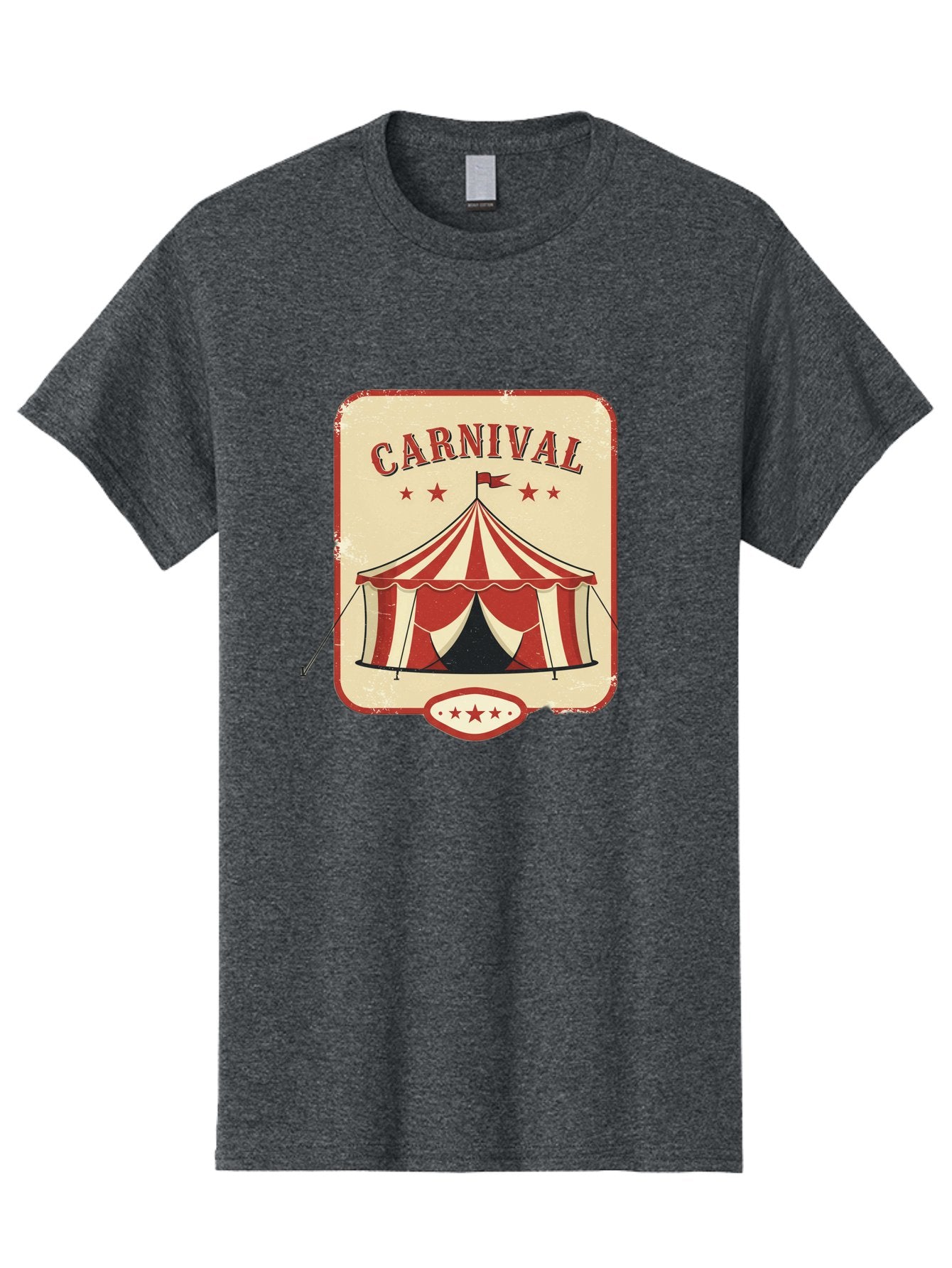 Carnival Men'S Graphic Tee, 100% Cotton, Comfortable Casual Summer Wear, Machine Washable, Red And White Striped Tent, Carnival Theme, Vintage Style, Retro Design, Entertainment, Circus Atmosphere, Classic Tent, Funfair Bac785 15