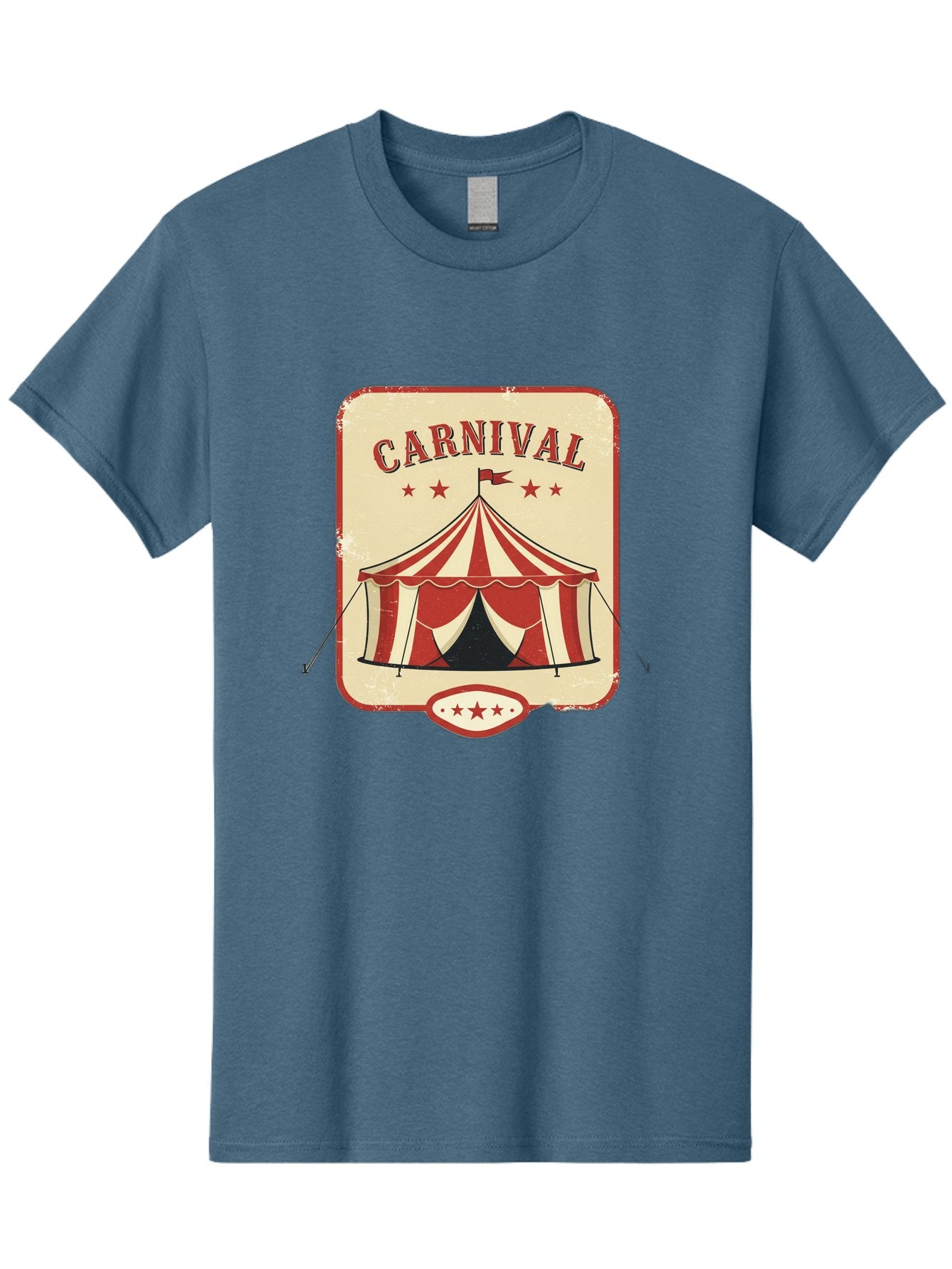 Carnival Men'S Graphic Tee, 100% Cotton, Comfortable Casual Summer Wear, Machine Washable, Red And White Striped Tent, Carnival Theme, Vintage Style, Retro Design, Entertainment, Circus Atmosphere, Classic Tent, Funfair Bac785 11