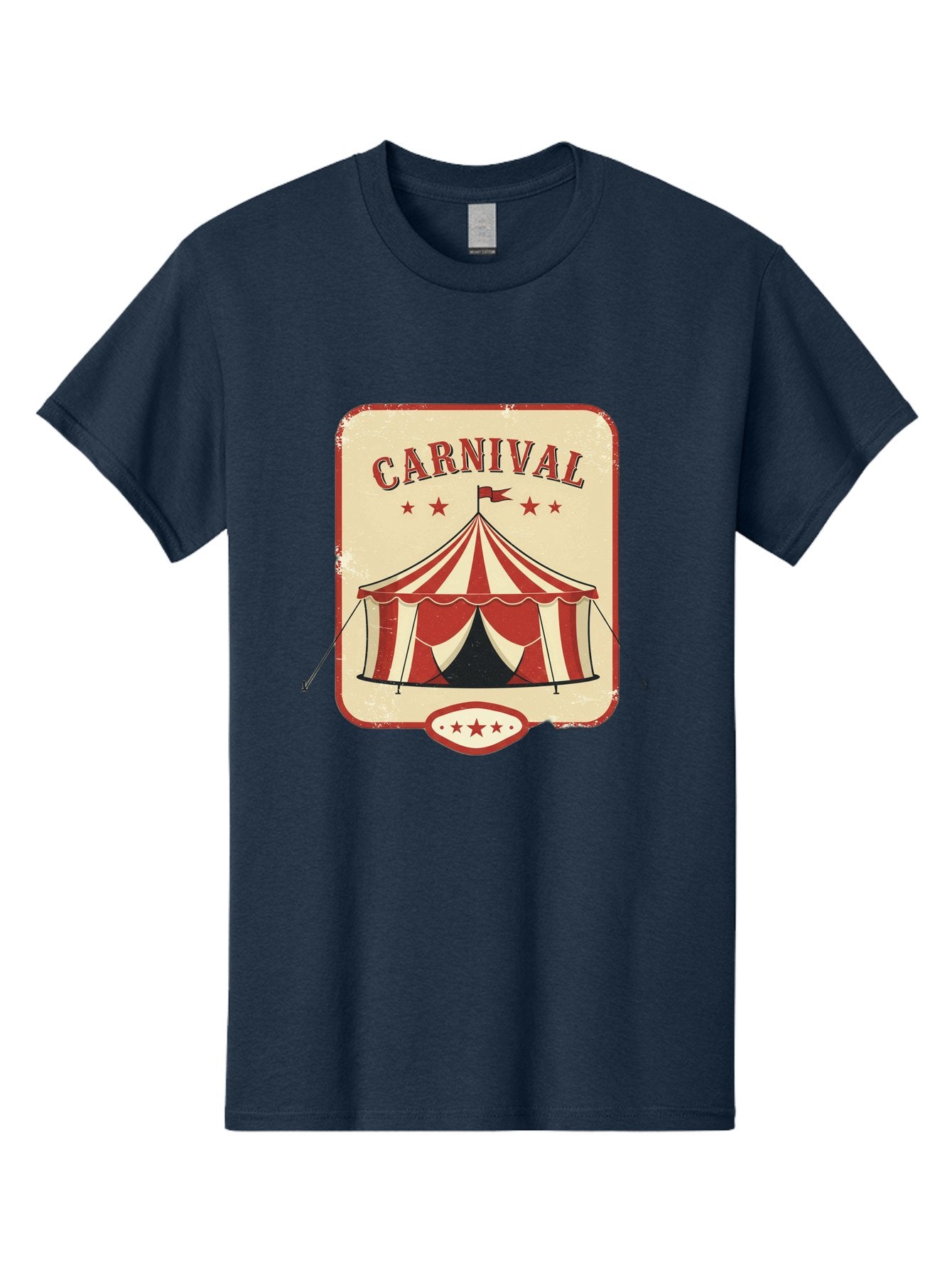 Carnival Men'S Graphic Tee, 100% Cotton, Comfortable Casual Summer Wear, Machine Washable, Red And White Striped Tent, Carnival Theme, Vintage Style, Retro Design, Entertainment, Circus Atmosphere, Classic Tent, Funfair Bac785 13
