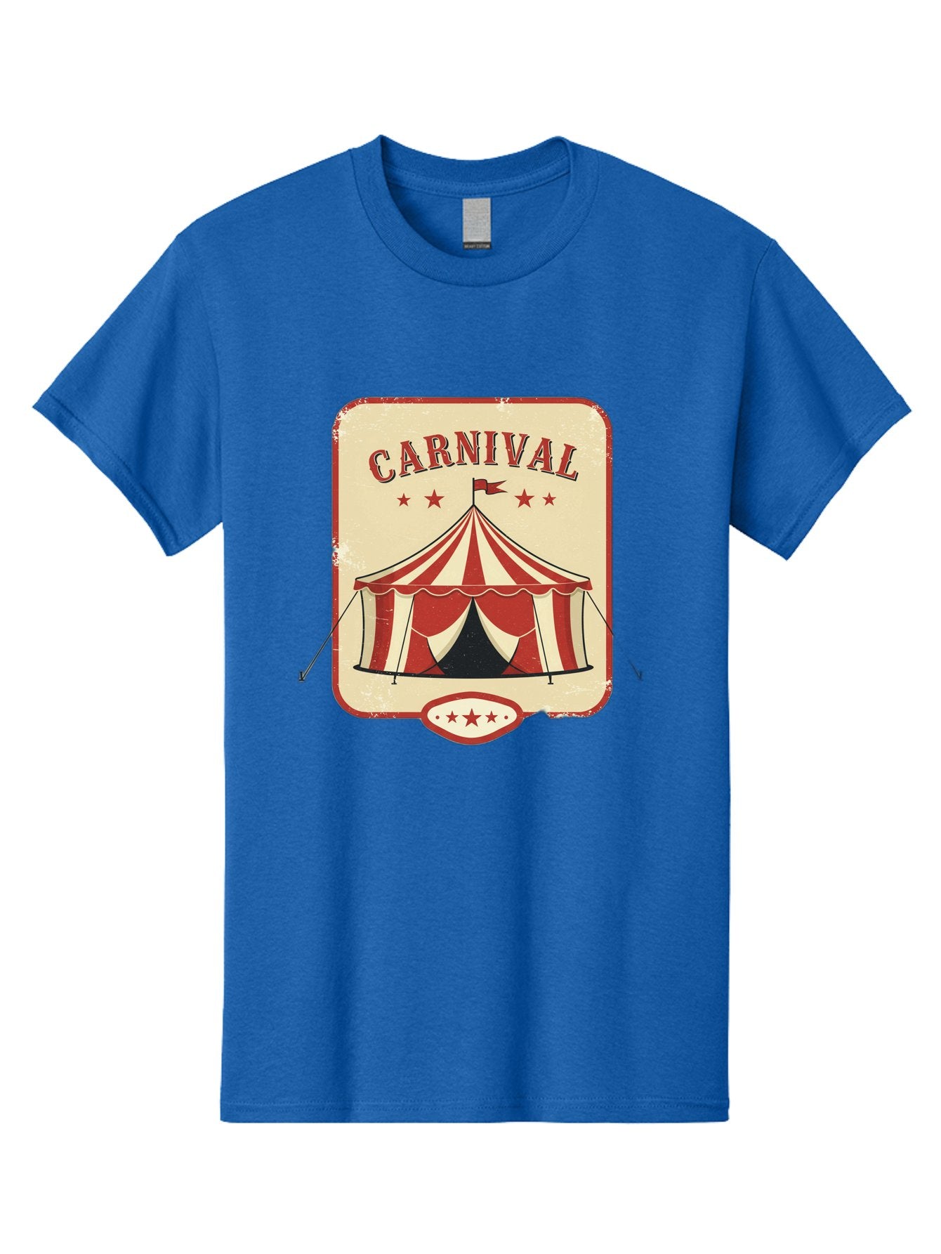 Carnival Men'S Graphic Tee, 100% Cotton, Comfortable Casual Summer Wear, Machine Washable, Red And White Striped Tent, Carnival Theme, Vintage Style, Retro Design, Entertainment, Circus Atmosphere, Classic Tent, Funfair Bac785 5