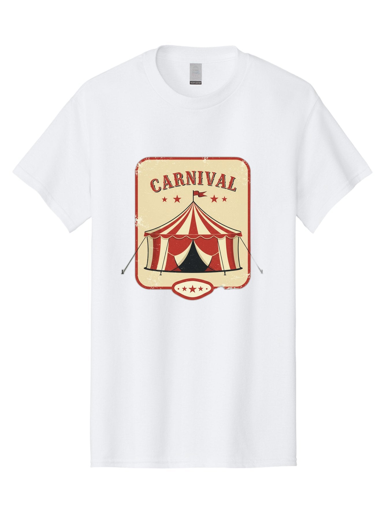 Carnival Men'S Graphic Tee, 100% Cotton, Comfortable Casual Summer Wear, Machine Washable, Red And White Striped Tent, Carnival Theme, Vintage Style, Retro Design, Entertainment, Circus Atmosphere, Classic Tent, Funfair Bac785 7