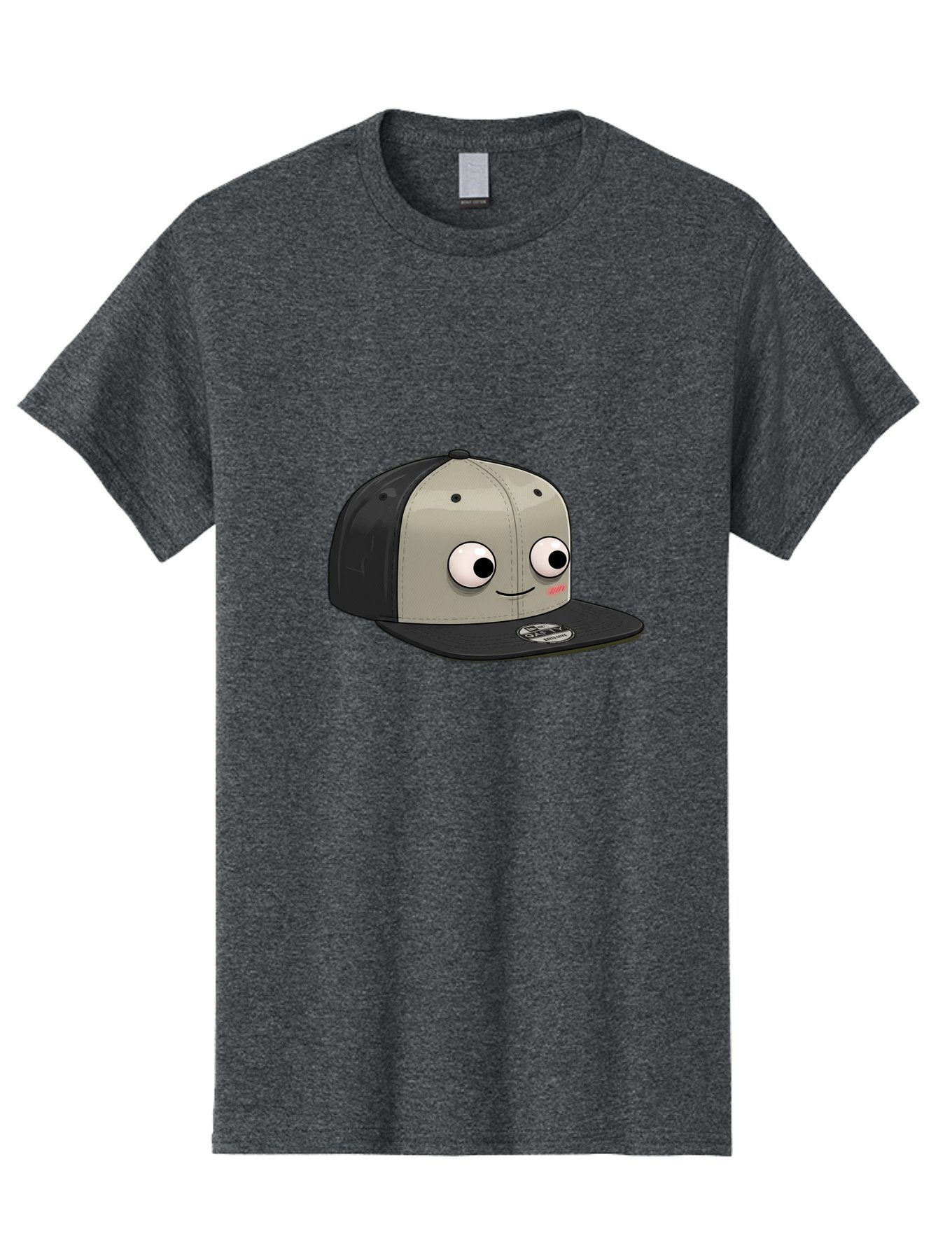 Cartoon-Baseball-Cap Men'S Graphic Tee, 100% Cotton, Comfortable Casual Summer Wear, Machine Washable, Funny Cartoon Baseball Cap, Cartoon Character Design, Smiling Face, Animated Hat, Digital Illustration, Playful Accessory, Bac787 14