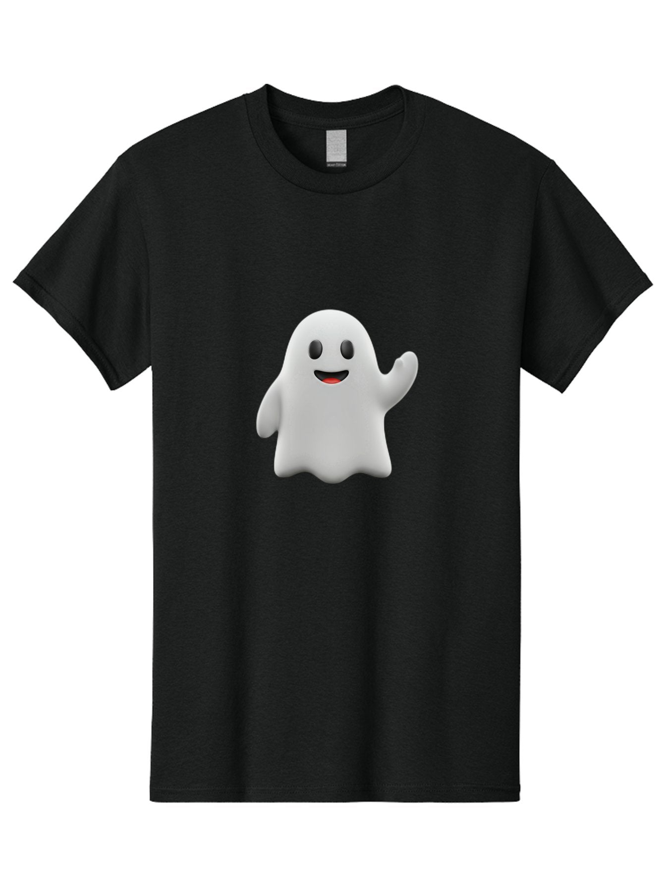 Casper-Ghost Men'S Graphic Tee, 100% Cotton, Comfortable Casual Summer Wear, Machine Washable, Smiling Ghost, Friendly Ghost, Cartoon Character, Happy Face, Waving Gesture, Halloween Spirit, Spooky Friendly, Digital Illustration, 3D Rendering Bac794 5
