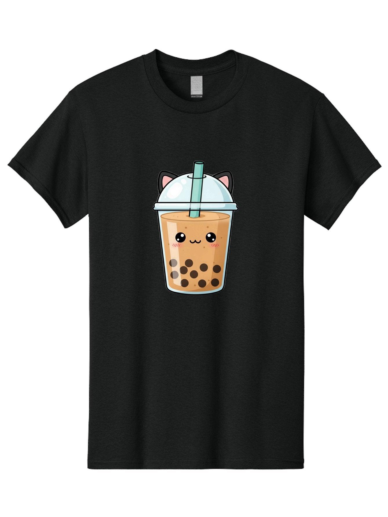 Cat-Bubble-Tea-1 Men'S Graphic Tee, 100% Cotton, Comfortable Casual Summer Wear, Machine Washable, Boba Tea, Cartoon Cat, Cute Drink, Bubble Tea, Adorable Character, Kawaii Culture, Tea Time, Fun Illustration, Milk Tea, Sweet Treat, Cat Ears, Bac795 5