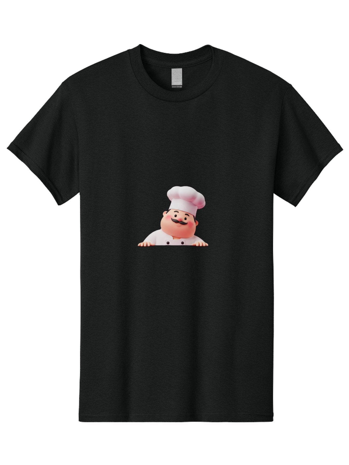 Chef-3 Men'S Graphic Tee, 100% Cotton, Comfortable Casual Summer Wear, Machine Washable, Cartoon Chef, 3D Character, White Uniform, Chef Hat, Mustache, Smiling Face, Restaurant Staff, Culinary Expert, Kitchen Staff Bac806 12