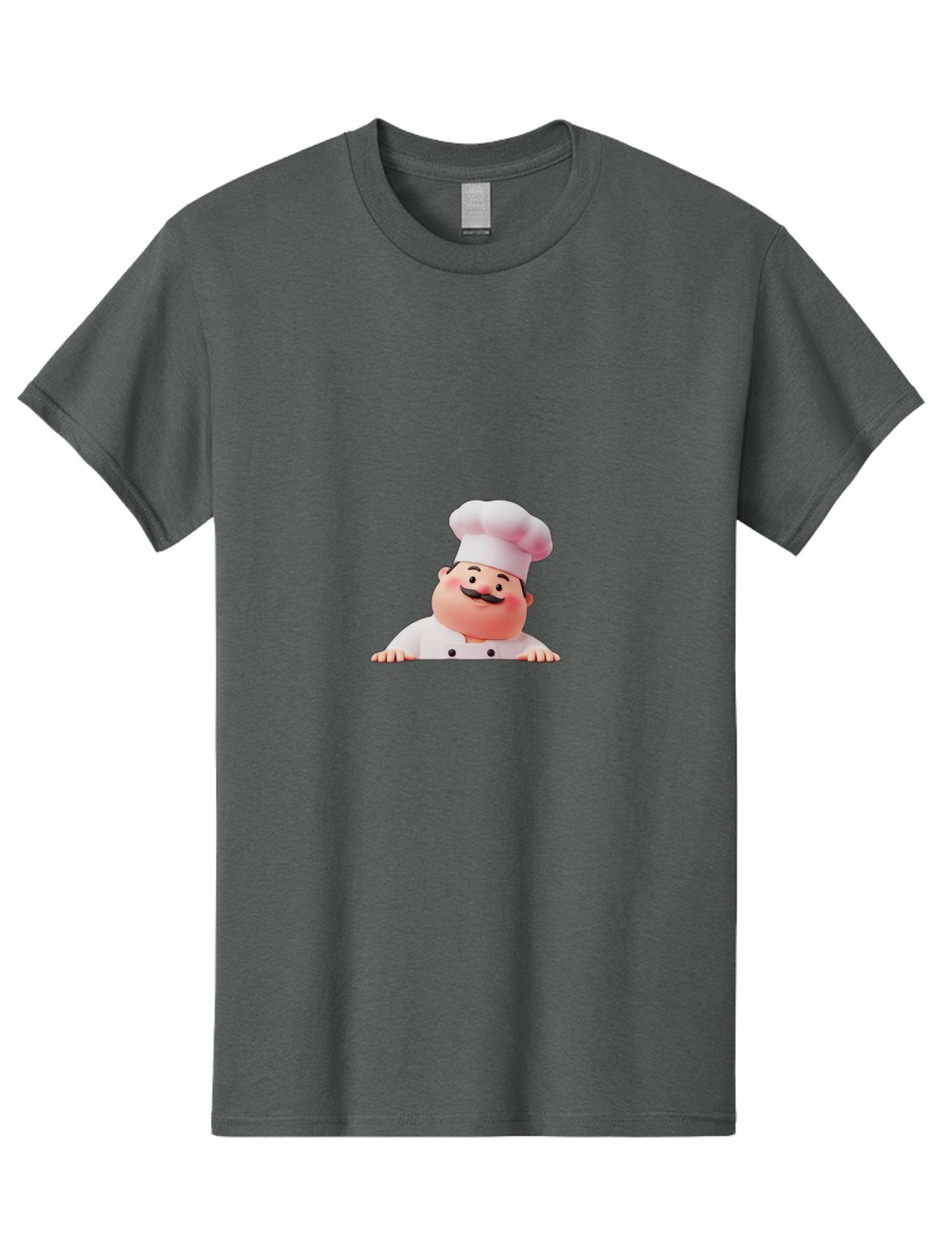 Chef-3 Men'S Graphic Tee, 100% Cotton, Comfortable Casual Summer Wear, Machine Washable, Cartoon Chef, 3D Character, White Uniform, Chef Hat, Mustache, Smiling Face, Restaurant Staff, Culinary Expert, Kitchen Staff Bac806 14