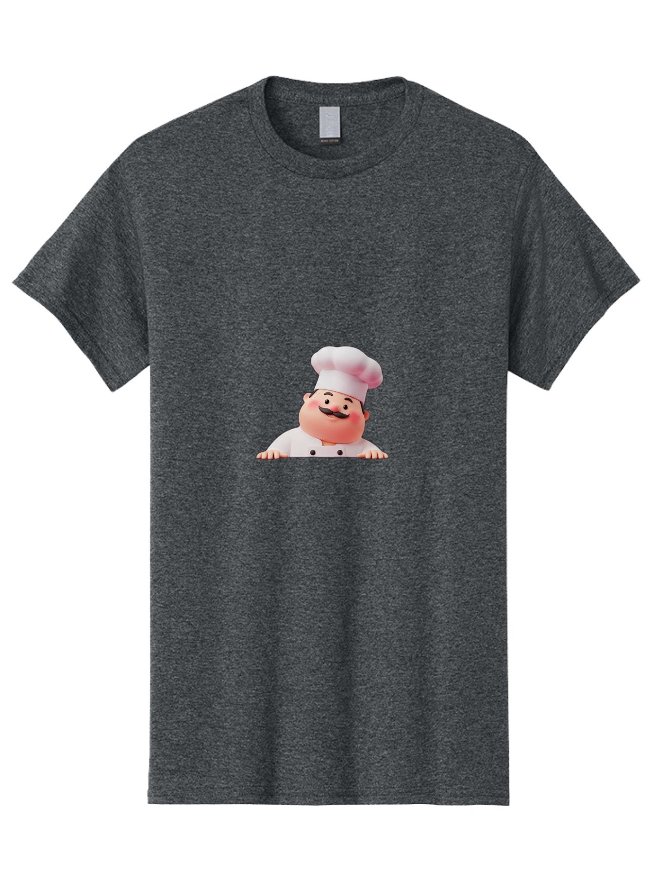 Chef-3 Men'S Graphic Tee, 100% Cotton, Comfortable Casual Summer Wear, Machine Washable, Cartoon Chef, 3D Character, White Uniform, Chef Hat, Mustache, Smiling Face, Restaurant Staff, Culinary Expert, Kitchen Staff Bac806 7