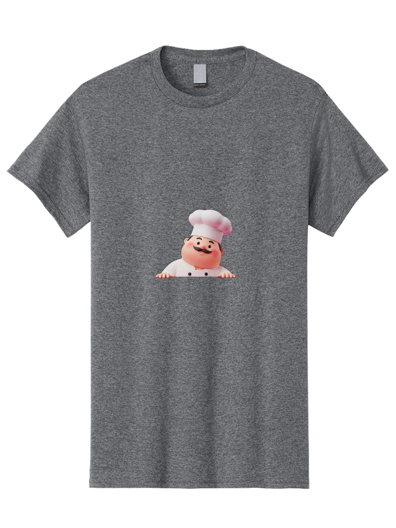 Chef-3 Men'S Graphic Tee, 100% Cotton, Comfortable Casual Summer Wear, Machine Washable, Cartoon Chef, 3D Character, White Uniform, Chef Hat, Mustache, Smiling Face, Restaurant Staff, Culinary Expert, Kitchen Staff Bac806 9
