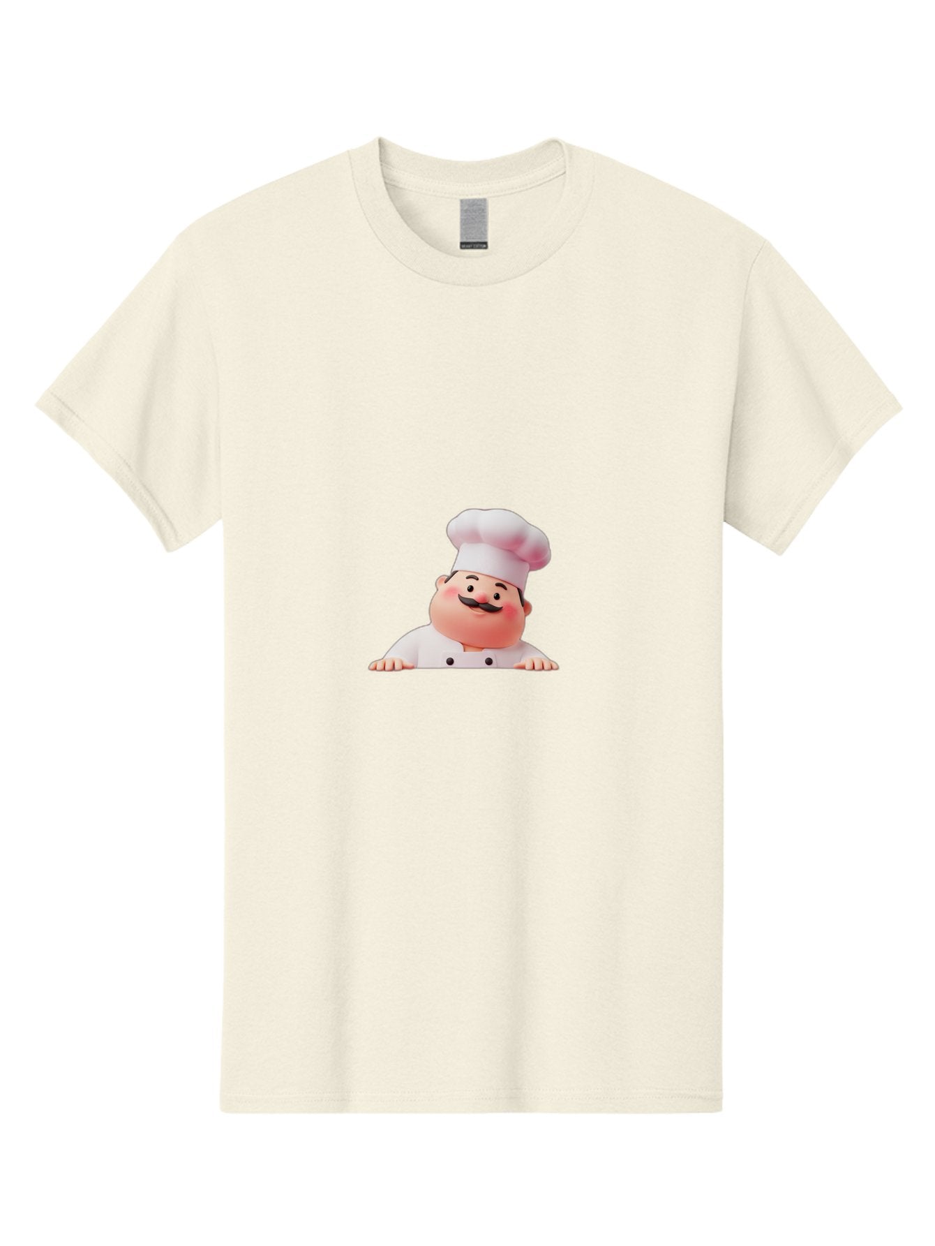 Chef-3 Men'S Graphic Tee, 100% Cotton, Comfortable Casual Summer Wear, Machine Washable, Cartoon Chef, 3D Character, White Uniform, Chef Hat, Mustache, Smiling Face, Restaurant Staff, Culinary Expert, Kitchen Staff Bac806 15