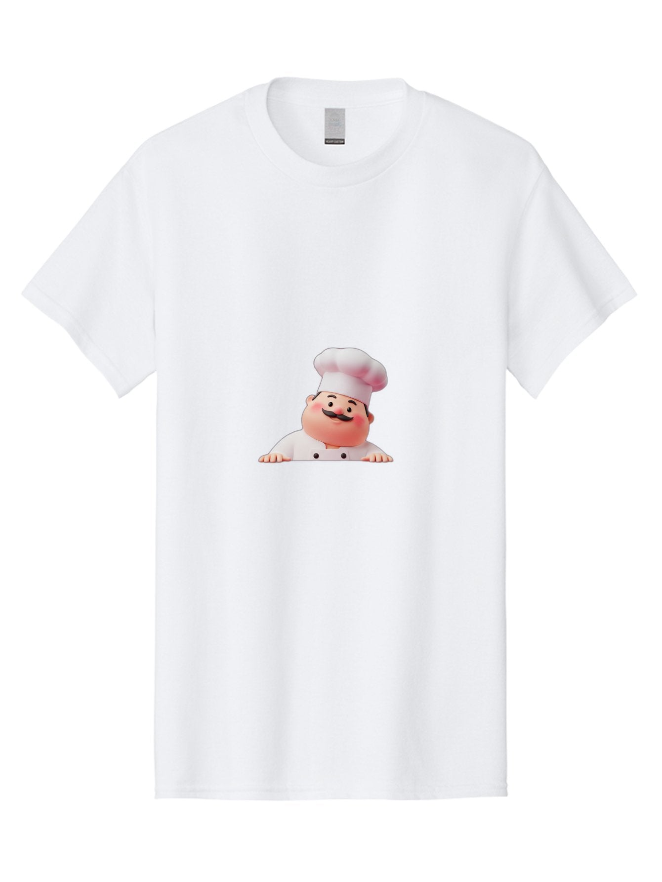 Chef-3 Men'S Graphic Tee, 100% Cotton, Comfortable Casual Summer Wear, Machine Washable, Cartoon Chef, 3D Character, White Uniform, Chef Hat, Mustache, Smiling Face, Restaurant Staff, Culinary Expert, Kitchen Staff Bac806 13
