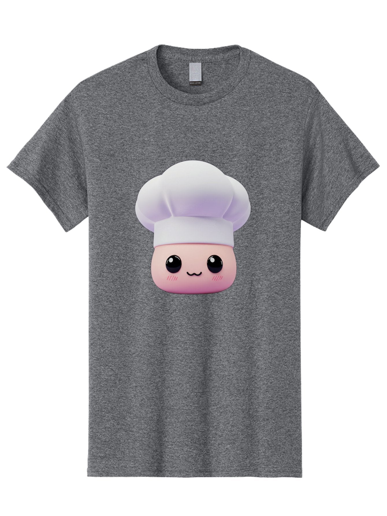 Chef-4 Men'S Graphic Tee, 100% Cotton, Comfortable Casual Summer Wear, Machine Washable, Cartoon Chef Character, Chef Hat, Cute Face, Cooking Theme, Kawaii Style, Chef Illustration, Culinary Art, Chef Mascot Bac807 3