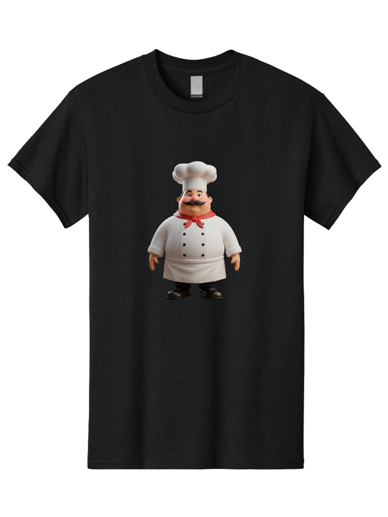 Chef-Character-1 Men'S Graphic Tee, 100% Cotton, Comfortable Casual Summer Wear, Machine Washable, 3D Cartoon Chef, Chef Character, Chef Illustration, Culinary Expert, Kitchen Staff, Cooking Professional, Chef Attire, White Coat, Bac810 5