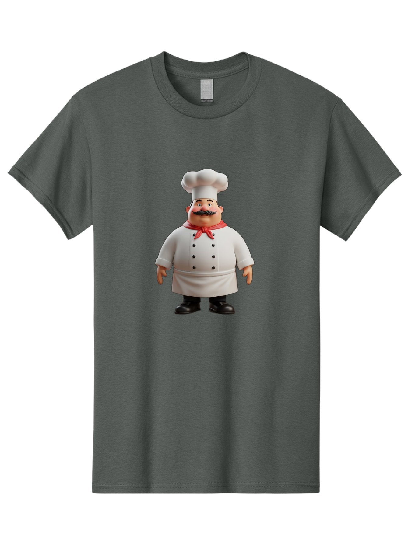 Chef-Character-1 Men'S Graphic Tee, 100% Cotton, Comfortable Casual Summer Wear, Machine Washable, 3D Cartoon Chef, Chef Character, Chef Illustration, Culinary Expert, Kitchen Staff, Cooking Professional, Chef Attire, White Coat, Bac810 9