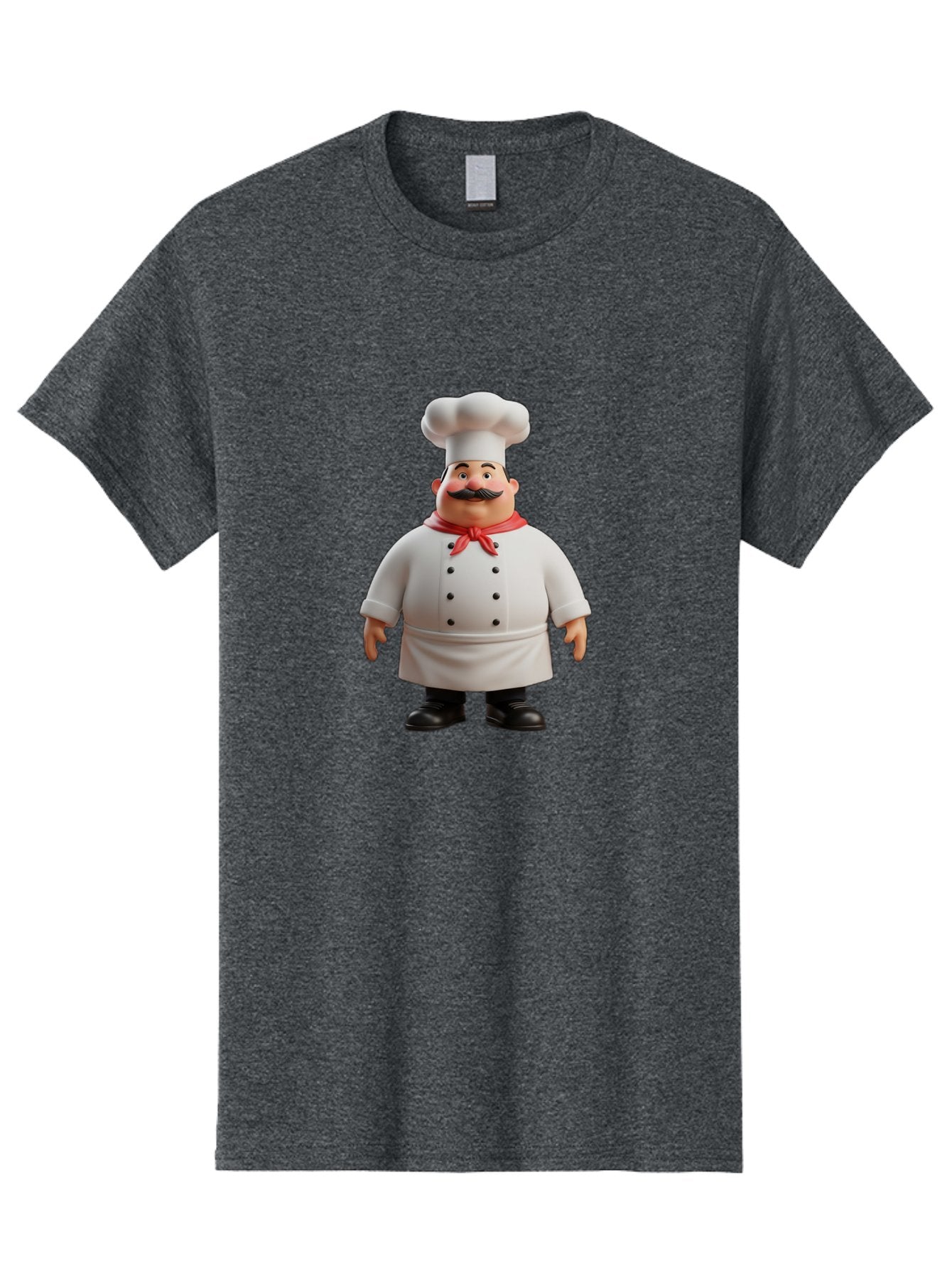 Chef-Character-1 Men'S Graphic Tee, 100% Cotton, Comfortable Casual Summer Wear, Machine Washable, 3D Cartoon Chef, Chef Character, Chef Illustration, Culinary Expert, Kitchen Staff, Cooking Professional, Chef Attire, White Coat, Bac810 7