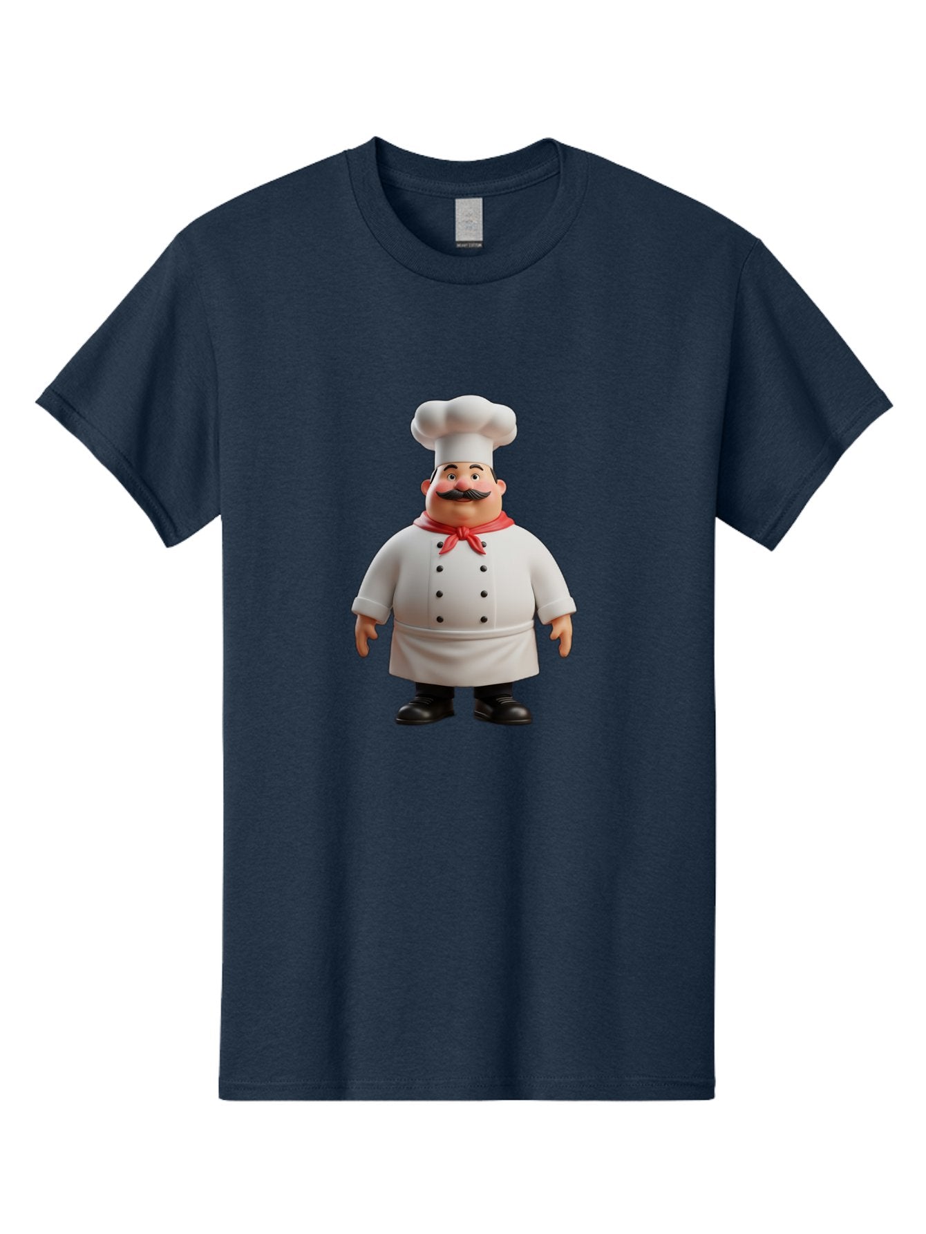 Chef-Character-1 Men'S Graphic Tee, 100% Cotton, Comfortable Casual Summer Wear, Machine Washable, 3D Cartoon Chef, Chef Character, Chef Illustration, Culinary Expert, Kitchen Staff, Cooking Professional, Chef Attire, White Coat, Bac810 6