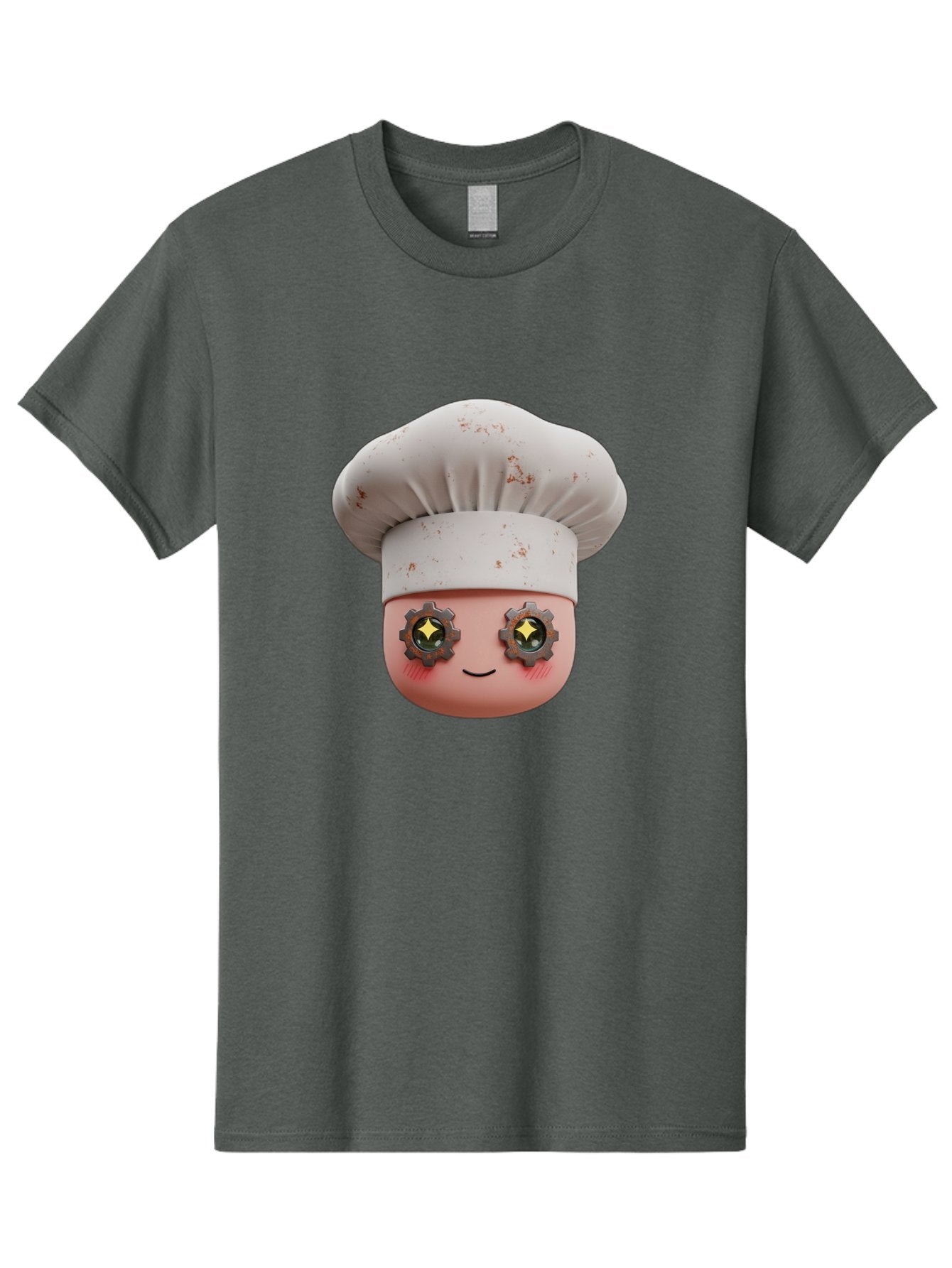 Chef-Emoji-2 Men'S Graphic Tee, 100% Cotton, Comfortable Casual Summer Wear, Machine Washable, Cartoon Chef, Cooking Emoji, Chef Hat, Robotic Eyes, Culinary Art, Kitchen Creativity, Digital Character, Foodie Fun, Animated Chef, Bac817 11