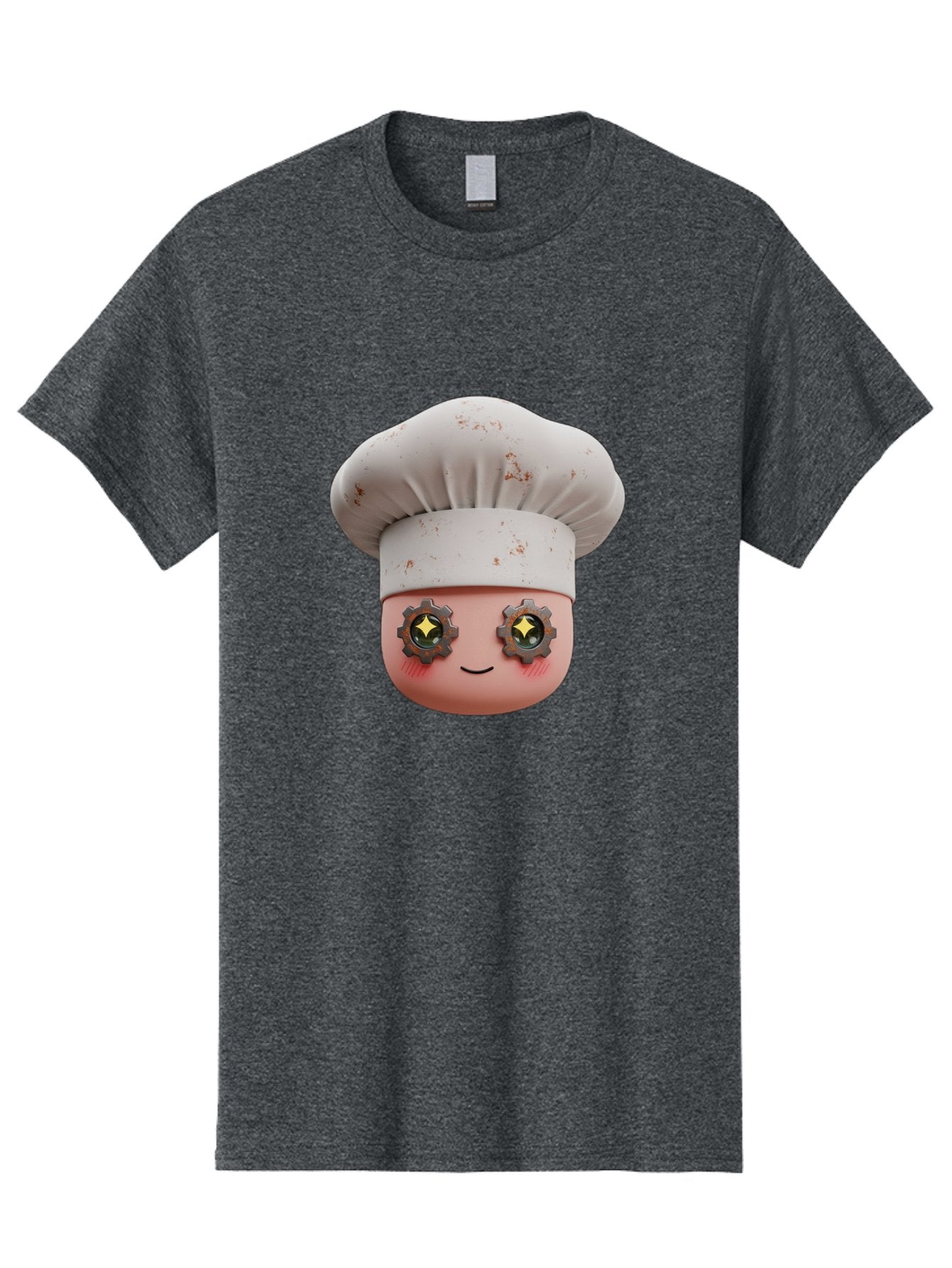 Chef-Emoji-2 Men'S Graphic Tee, 100% Cotton, Comfortable Casual Summer Wear, Machine Washable, Cartoon Chef, Cooking Emoji, Chef Hat, Robotic Eyes, Culinary Art, Kitchen Creativity, Digital Character, Foodie Fun, Animated Chef, Bac817 7