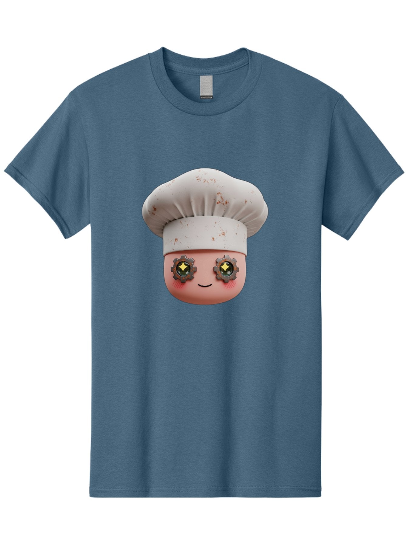 Chef-Emoji-2 Men'S Graphic Tee, 100% Cotton, Comfortable Casual Summer Wear, Machine Washable, Cartoon Chef, Cooking Emoji, Chef Hat, Robotic Eyes, Culinary Art, Kitchen Creativity, Digital Character, Foodie Fun, Animated Chef, Bac817 15