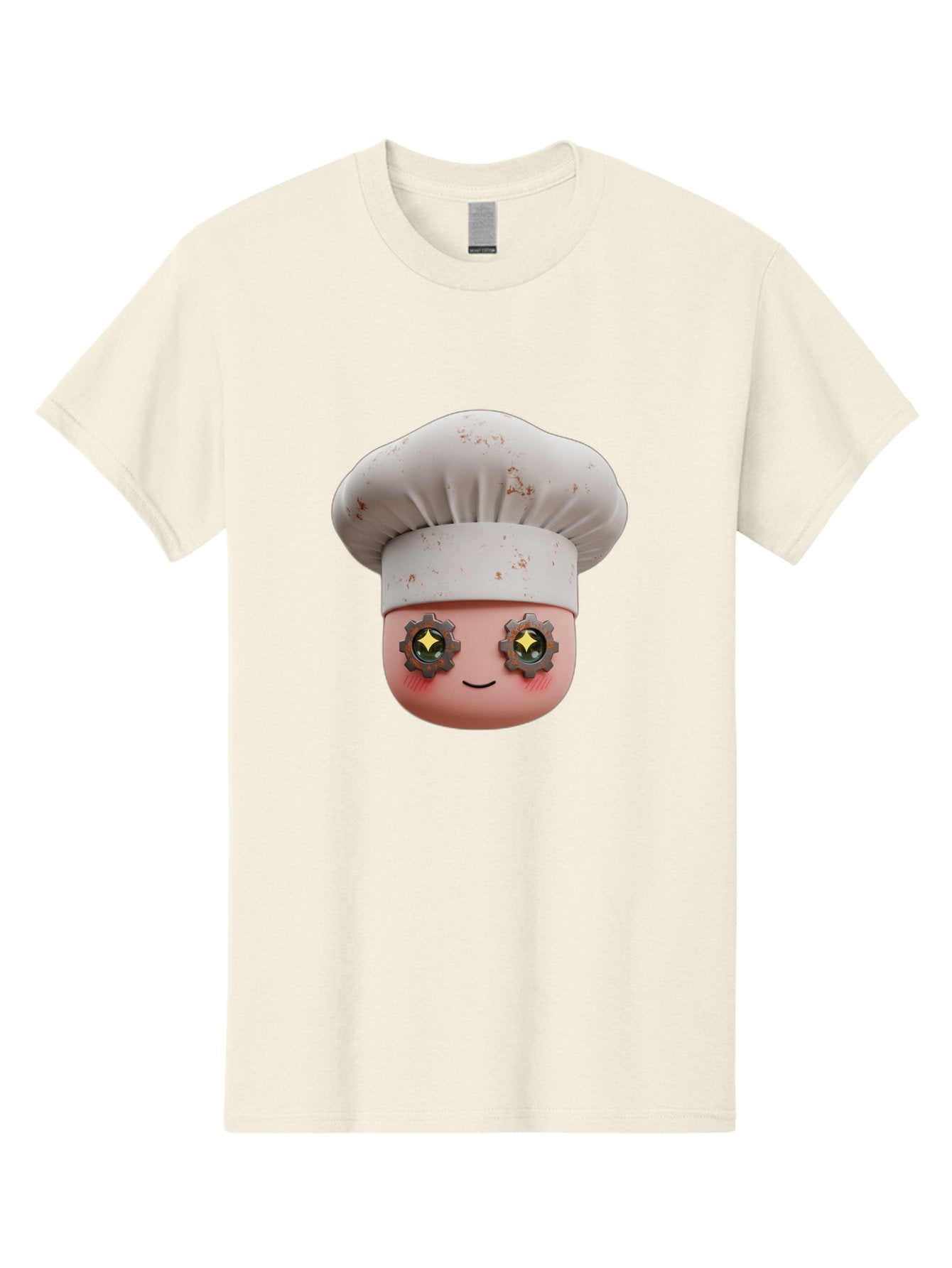 Chef-Emoji-2 Men'S Graphic Tee, 100% Cotton, Comfortable Casual Summer Wear, Machine Washable, Cartoon Chef, Cooking Emoji, Chef Hat, Robotic Eyes, Culinary Art, Kitchen Creativity, Digital Character, Foodie Fun, Animated Chef, Bac817 12