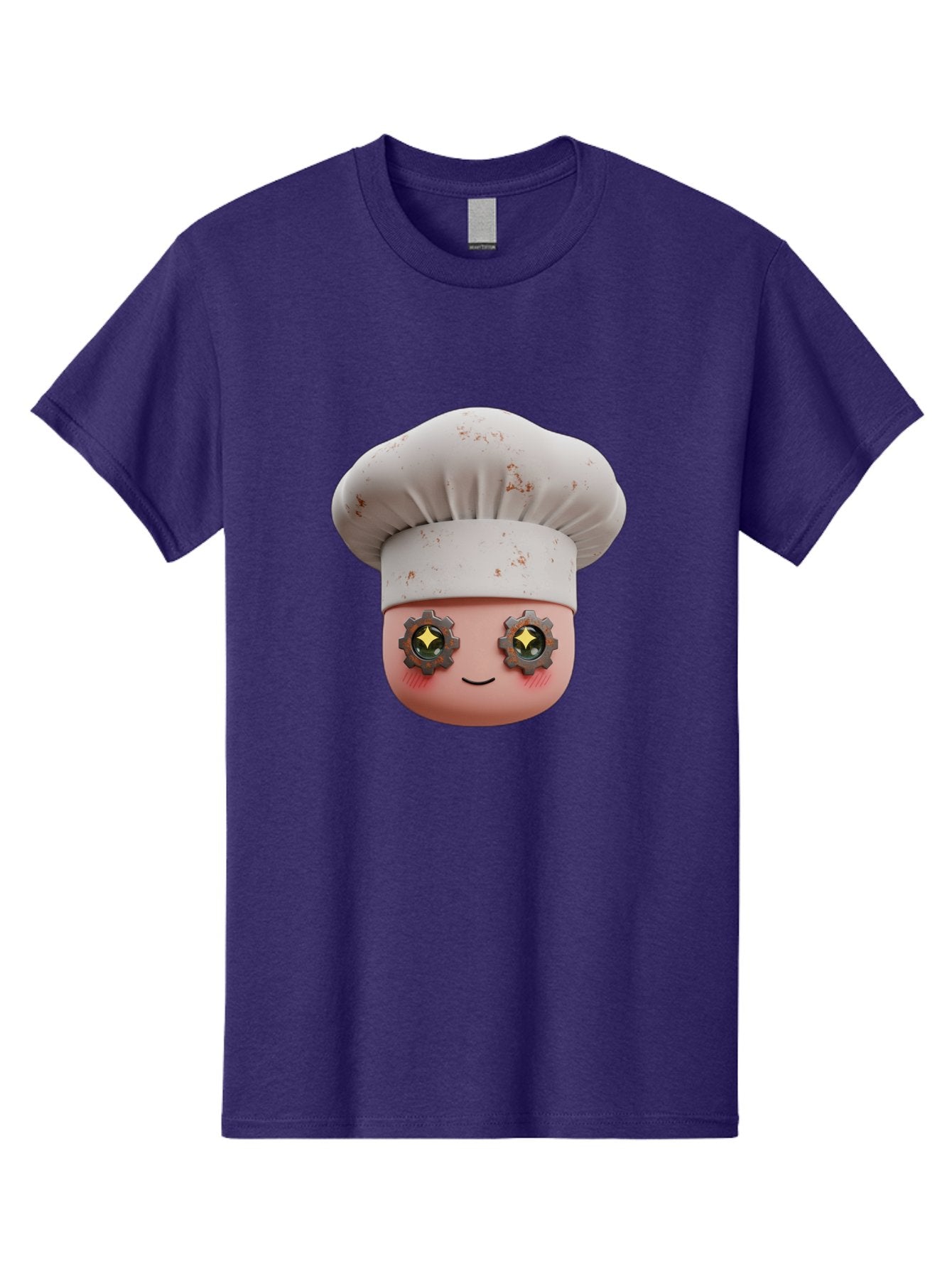 Chef-Emoji-2 Men'S Graphic Tee, 100% Cotton, Comfortable Casual Summer Wear, Machine Washable, Cartoon Chef, Cooking Emoji, Chef Hat, Robotic Eyes, Culinary Art, Kitchen Creativity, Digital Character, Foodie Fun, Animated Chef, Bac817 13