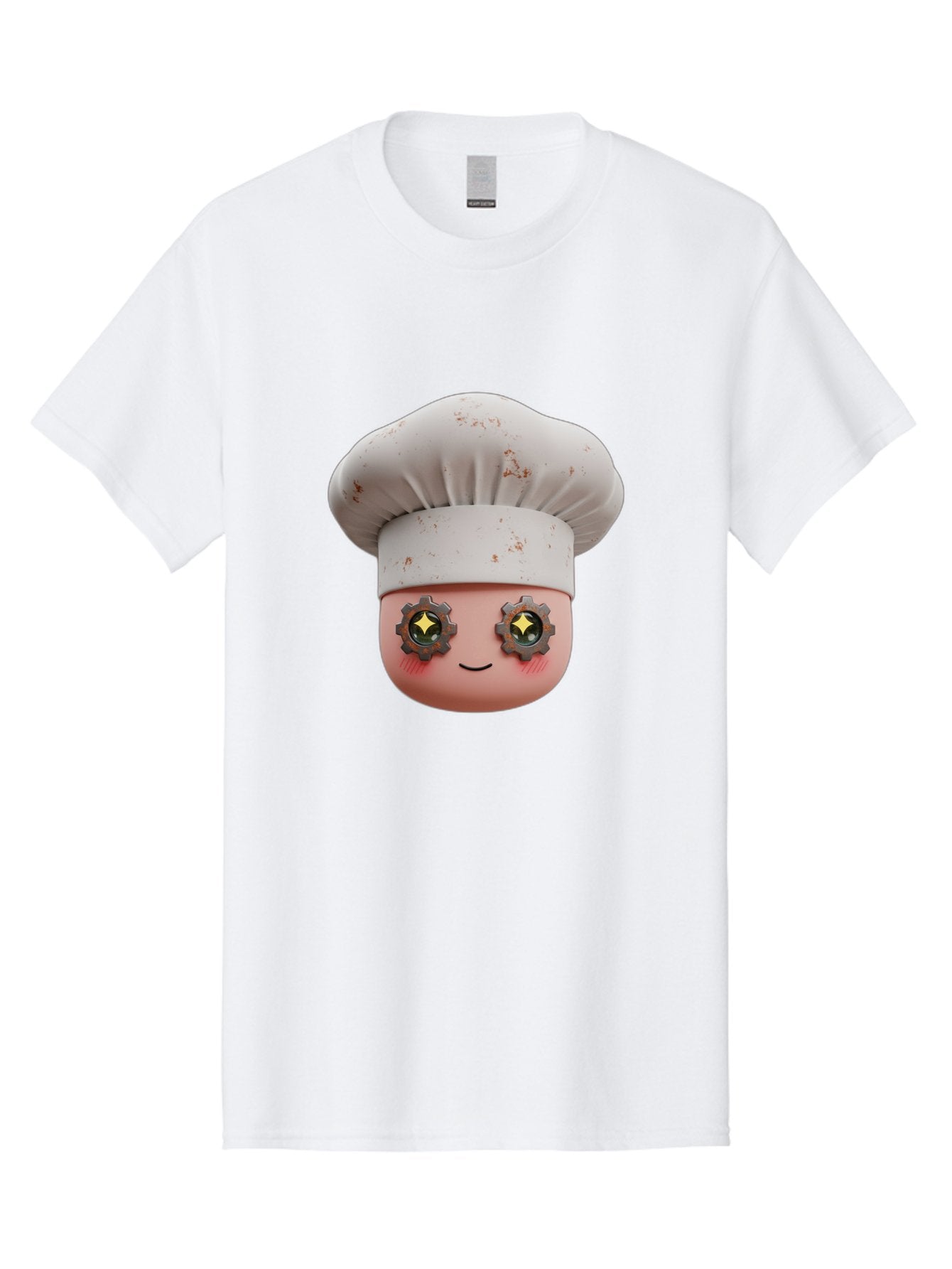Chef-Emoji-2 Men'S Graphic Tee, 100% Cotton, Comfortable Casual Summer Wear, Machine Washable, Cartoon Chef, Cooking Emoji, Chef Hat, Robotic Eyes, Culinary Art, Kitchen Creativity, Digital Character, Foodie Fun, Animated Chef, Bac817 9
