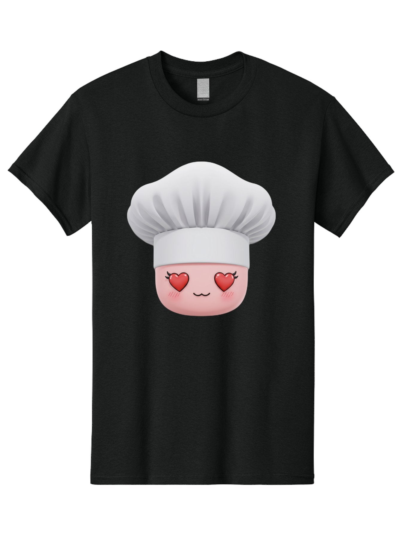 Chef-Emoji Men'S Graphic Tee, 100% Cotton, Comfortable Casual Summer Wear, Machine Washable, Cartoon Chef Hat, Chef Emoji, Cute Chef Face, Heart Eyes, Cooking Love, Culinary Passion, Adorable Character, Facial Expression, Cartoon Style Bac819 8