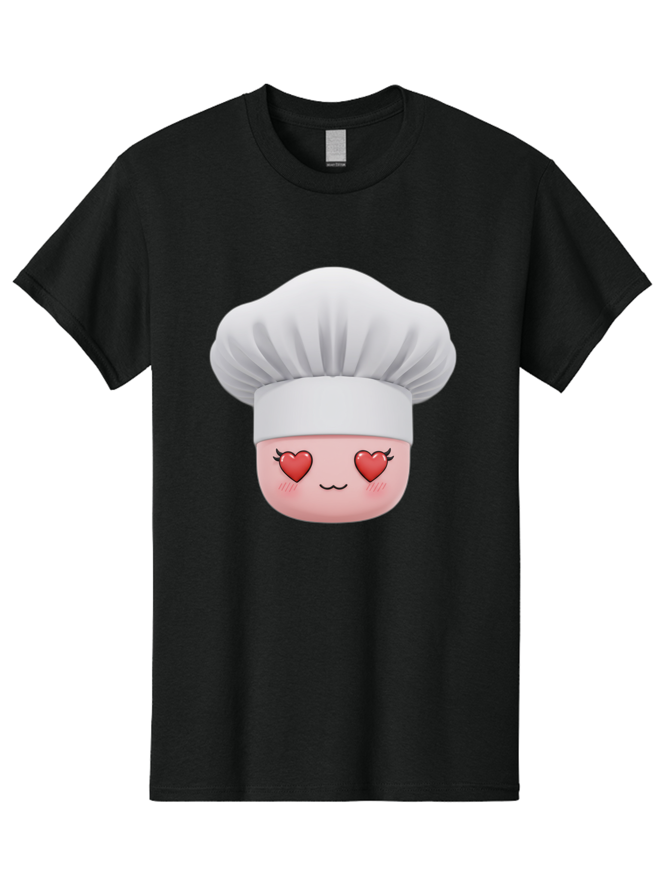 Chef-Emoji Men'S Graphic Tee, 100% Cotton, Comfortable Casual Summer Wear, Machine Washable, Cartoon Chef Hat, Chef Emoji, Cute Chef Face, Heart Eyes, Cooking Love, Culinary Passion, Adorable Character, Facial Expression, Cartoon Style Bac819 6