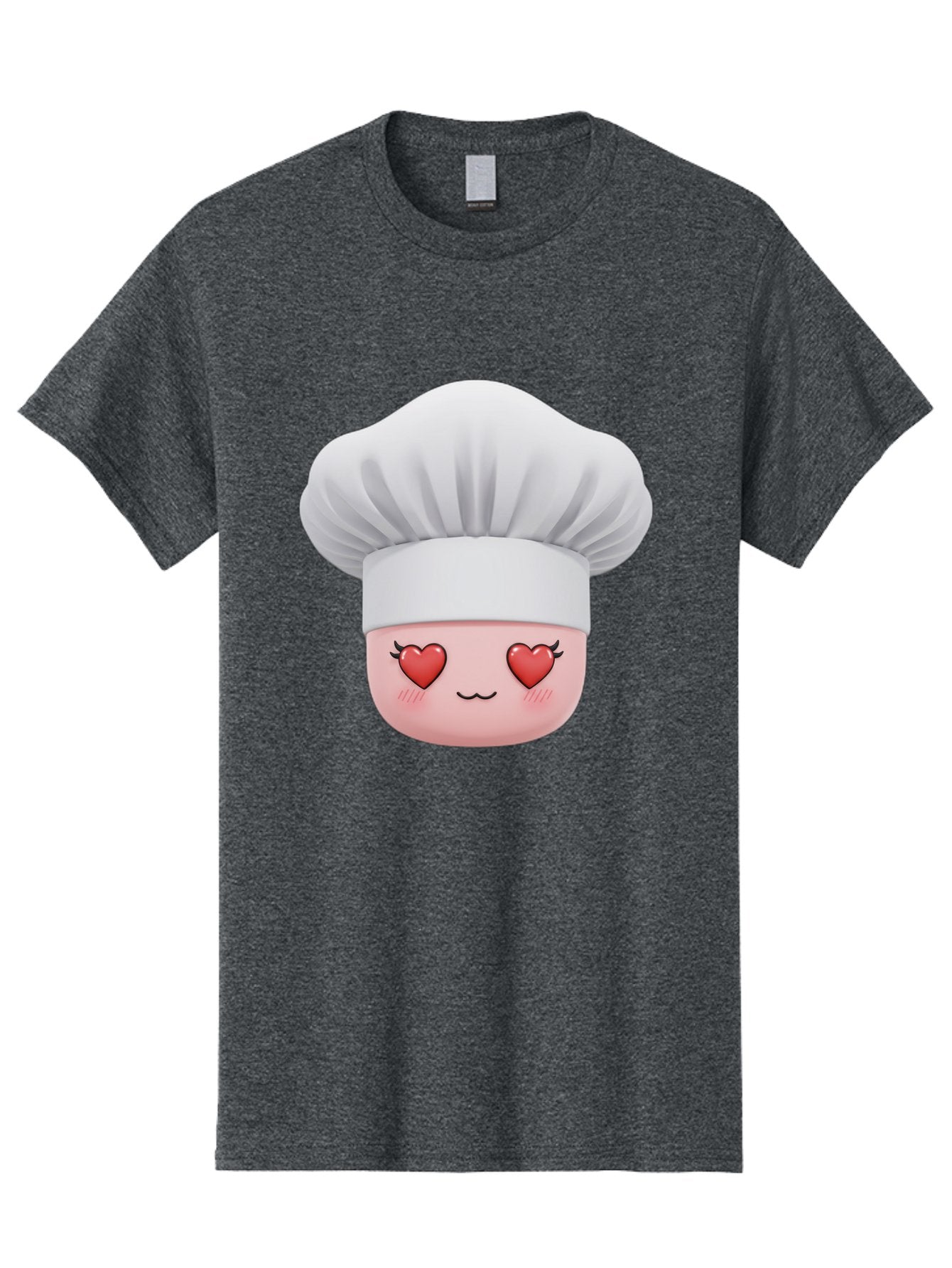 Chef-Emoji Men'S Graphic Tee, 100% Cotton, Comfortable Casual Summer Wear, Machine Washable, Cartoon Chef Hat, Chef Emoji, Cute Chef Face, Heart Eyes, Cooking Love, Culinary Passion, Adorable Character, Facial Expression, Cartoon Style Bac819 15